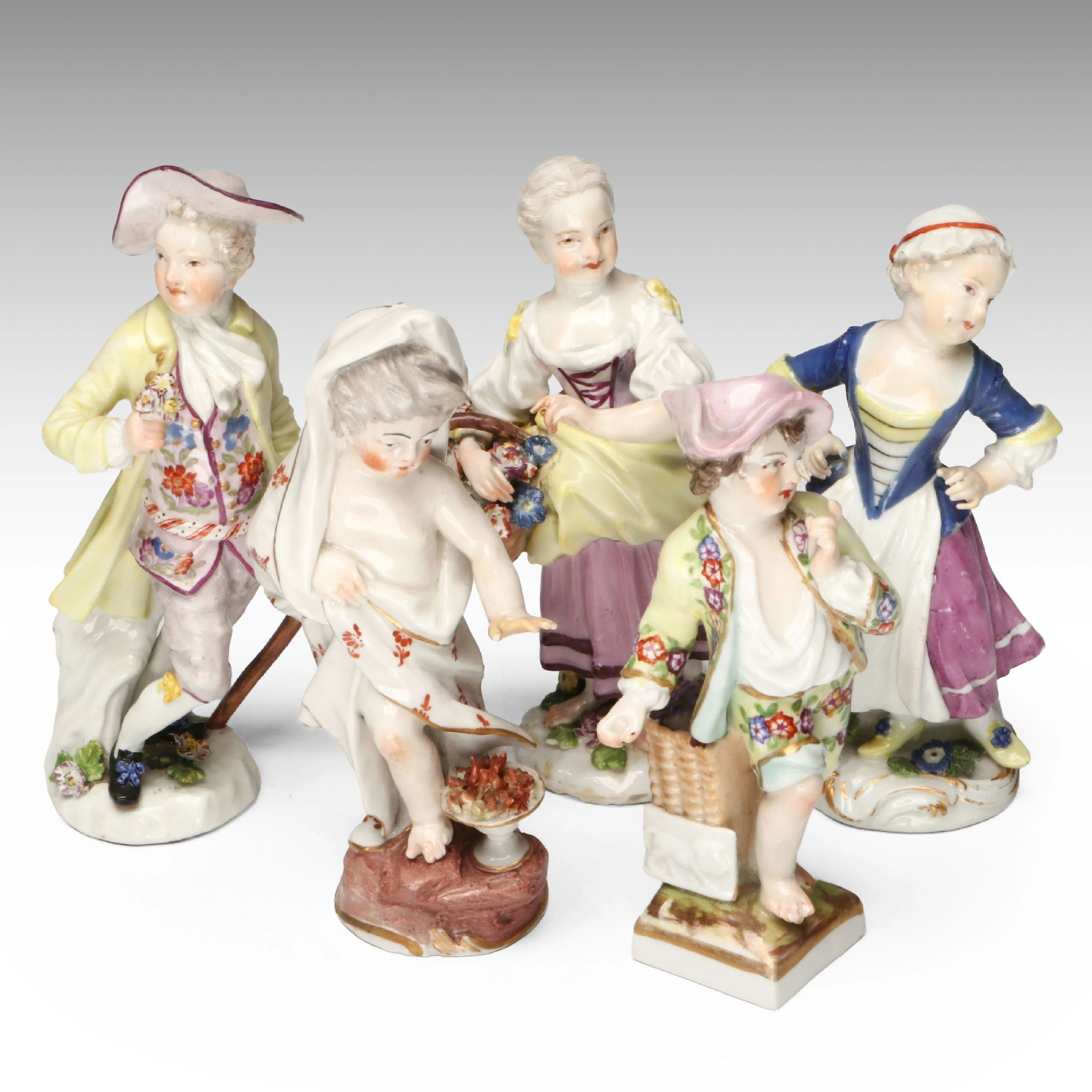 Frankenthal and Other Antique German Porcelain Figurines