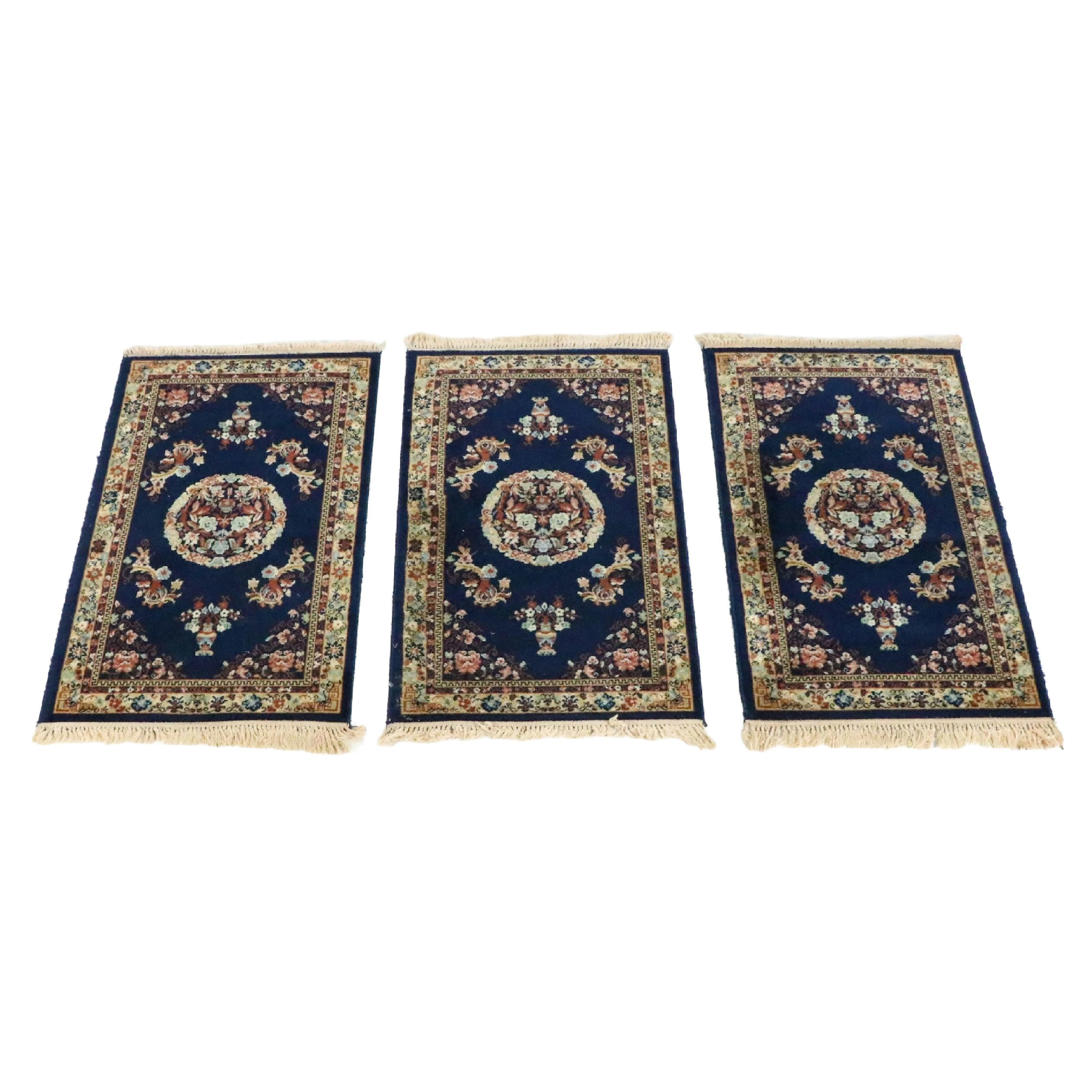 2'8 x 5'2 Power Loomed Ethan Allen Oriental Style Accent Rugs, Group of Three