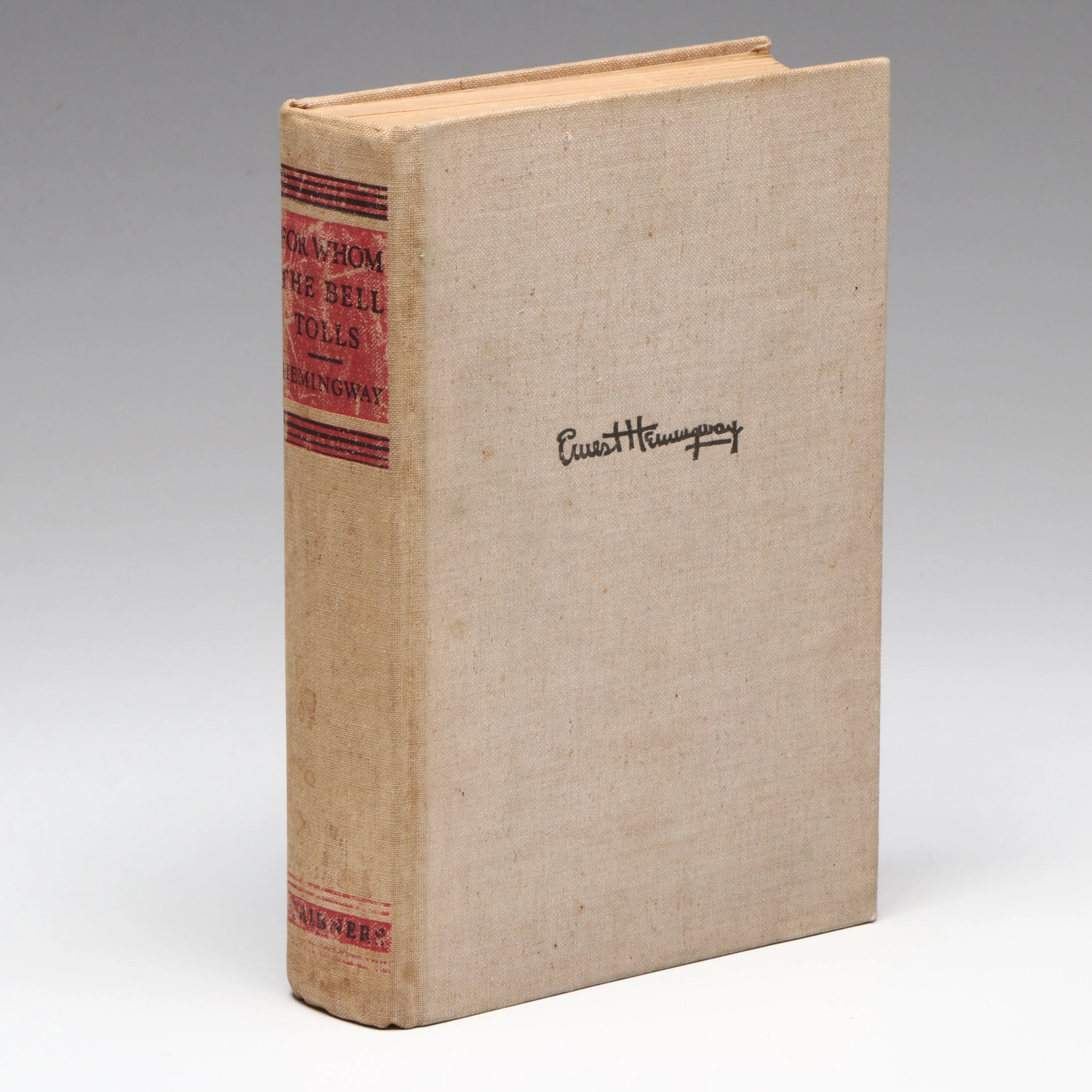 First Edition "For Whom the Bell Tolls" by Ernest Hemingway, 1940