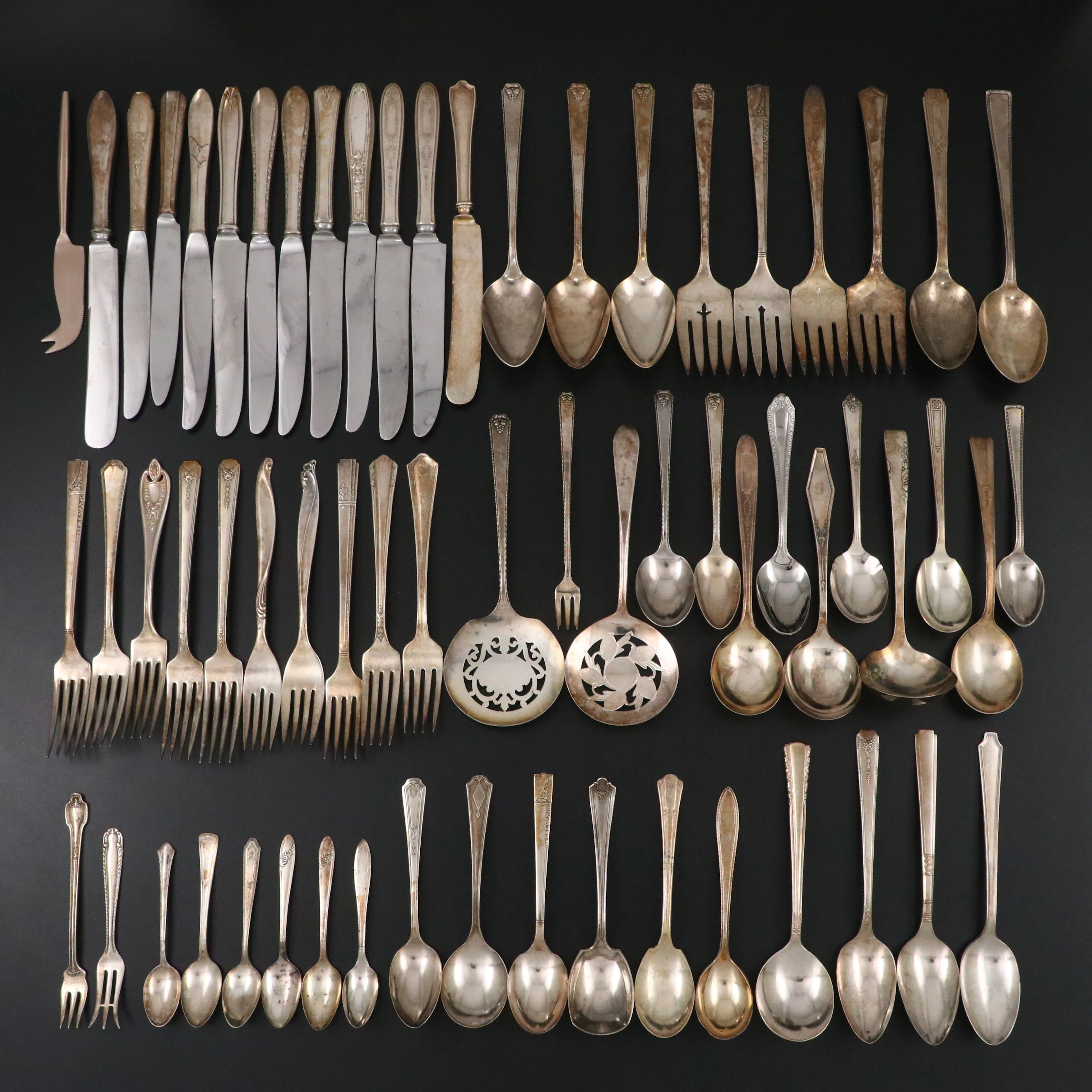 Oneida Community "Grosvenor" with Other Silver Plate Flatware