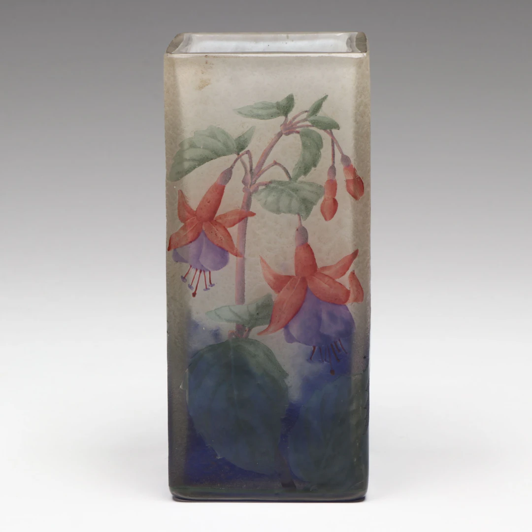Antique Daum Nancy Glass Vase, Early 20th Century