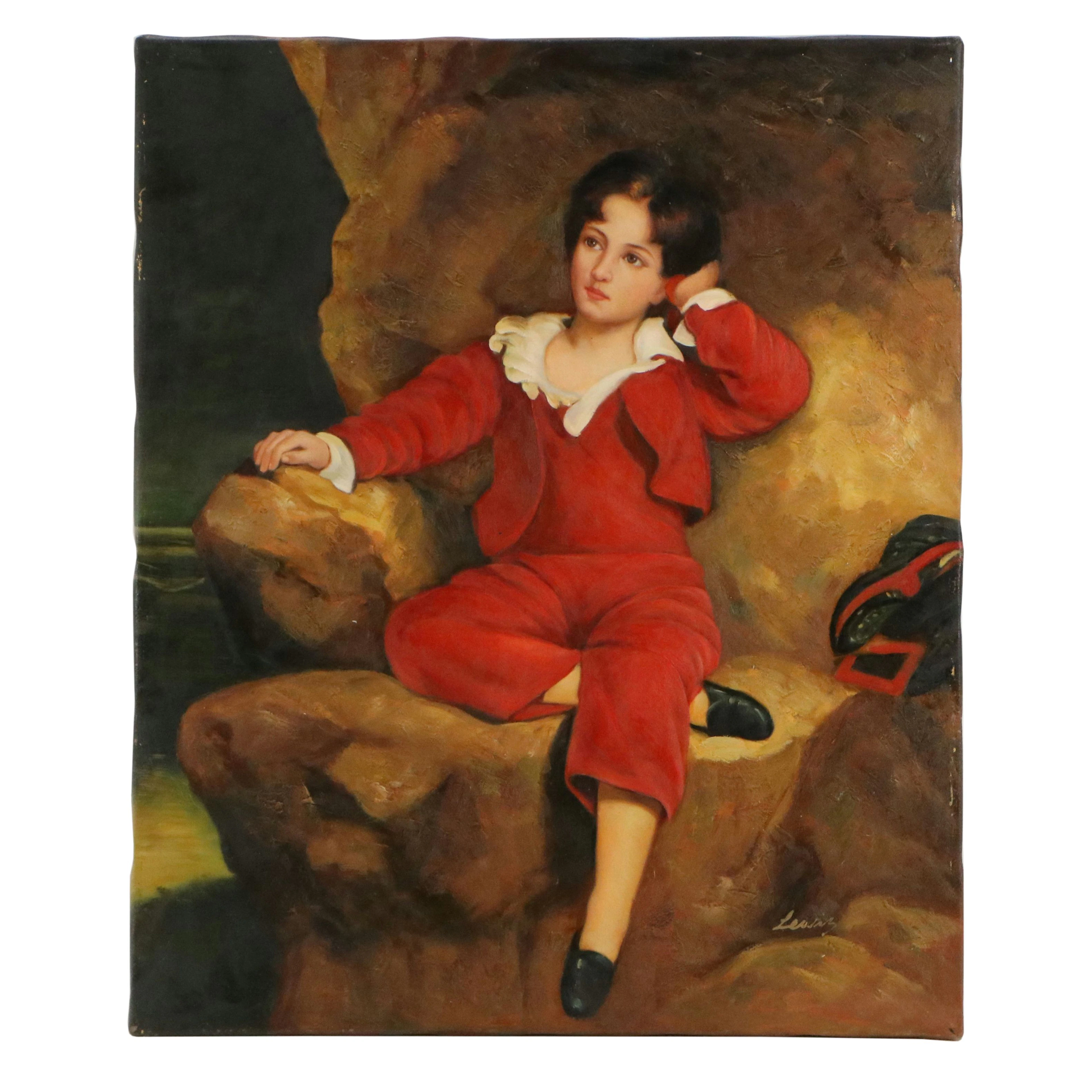 Master Copy Oil Painting After Sir Thomas Lawrence "Master Lambton"