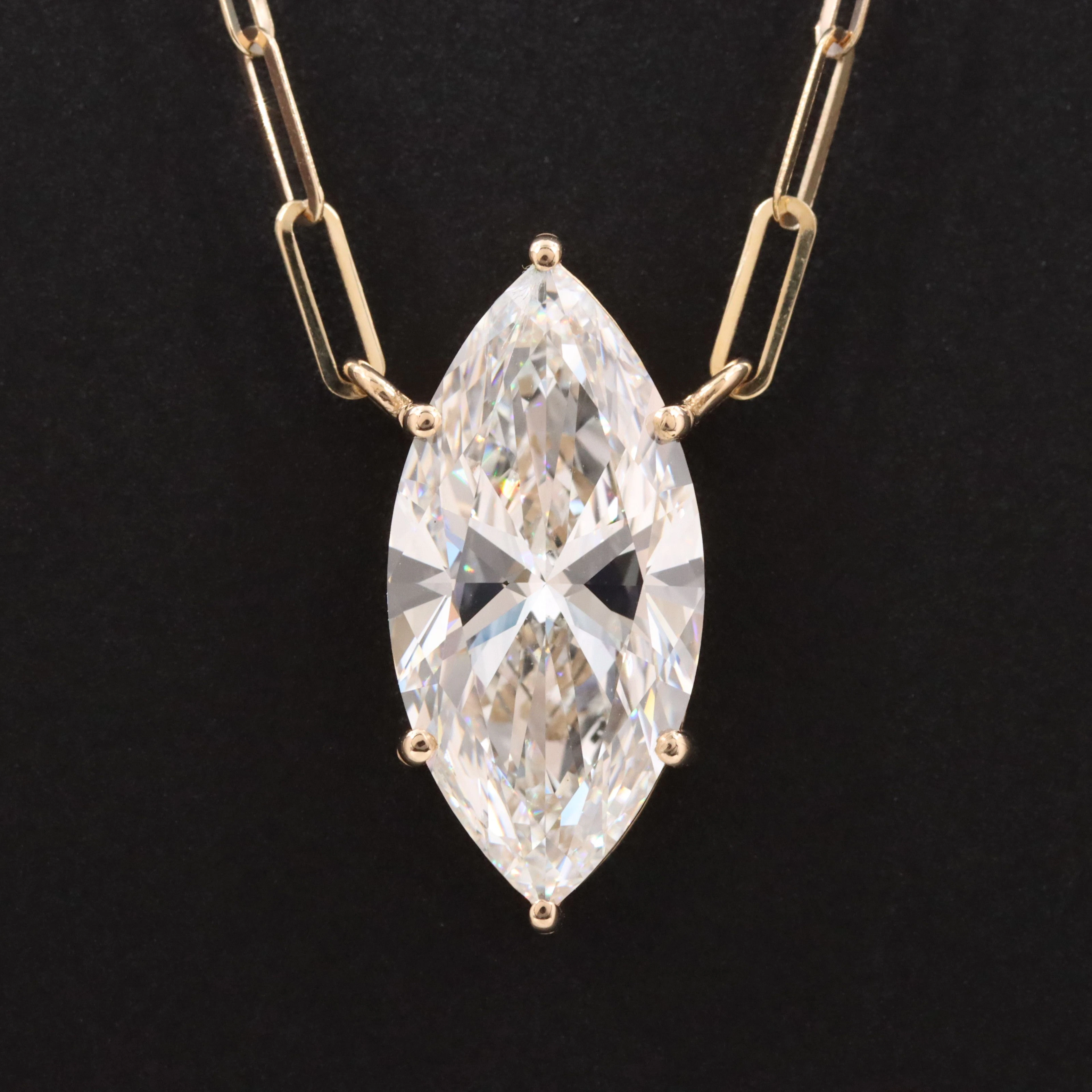 14K 4.51 CT Lab Grown Diamond Necklace with IGI Report