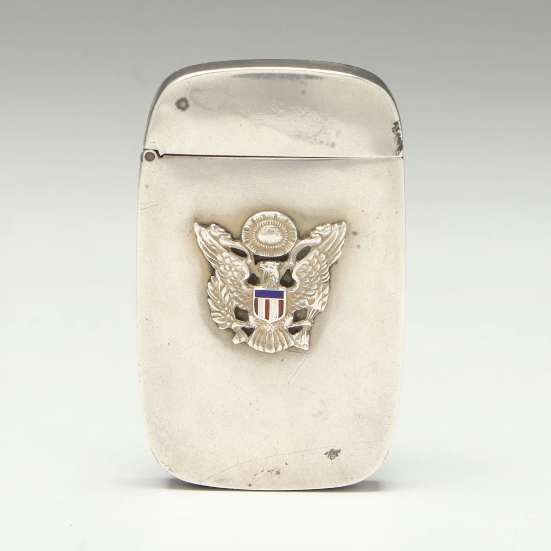 Great Seal of the United States Decorated Sterling Silver Match Safe