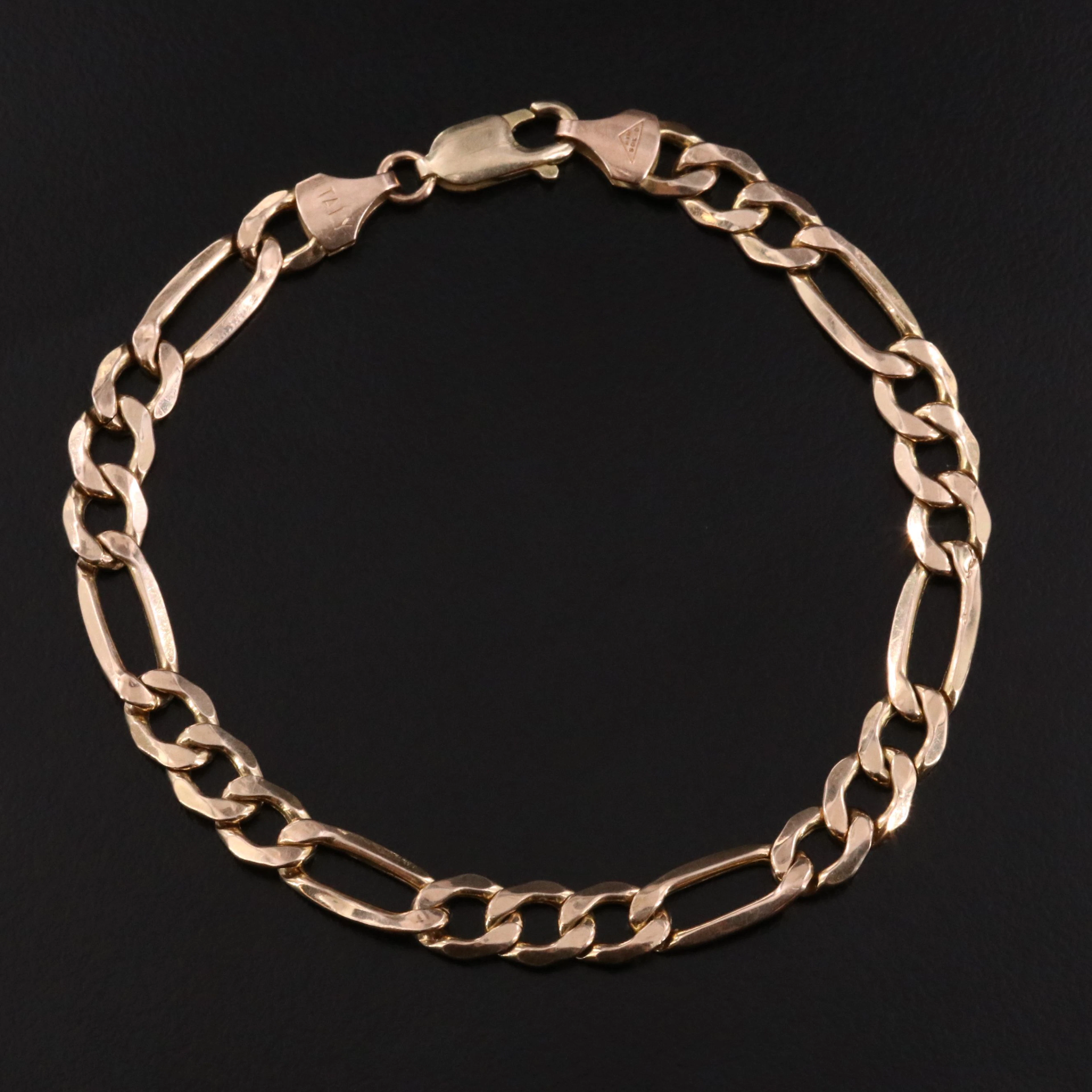 10K Figaro Chain Bracelet