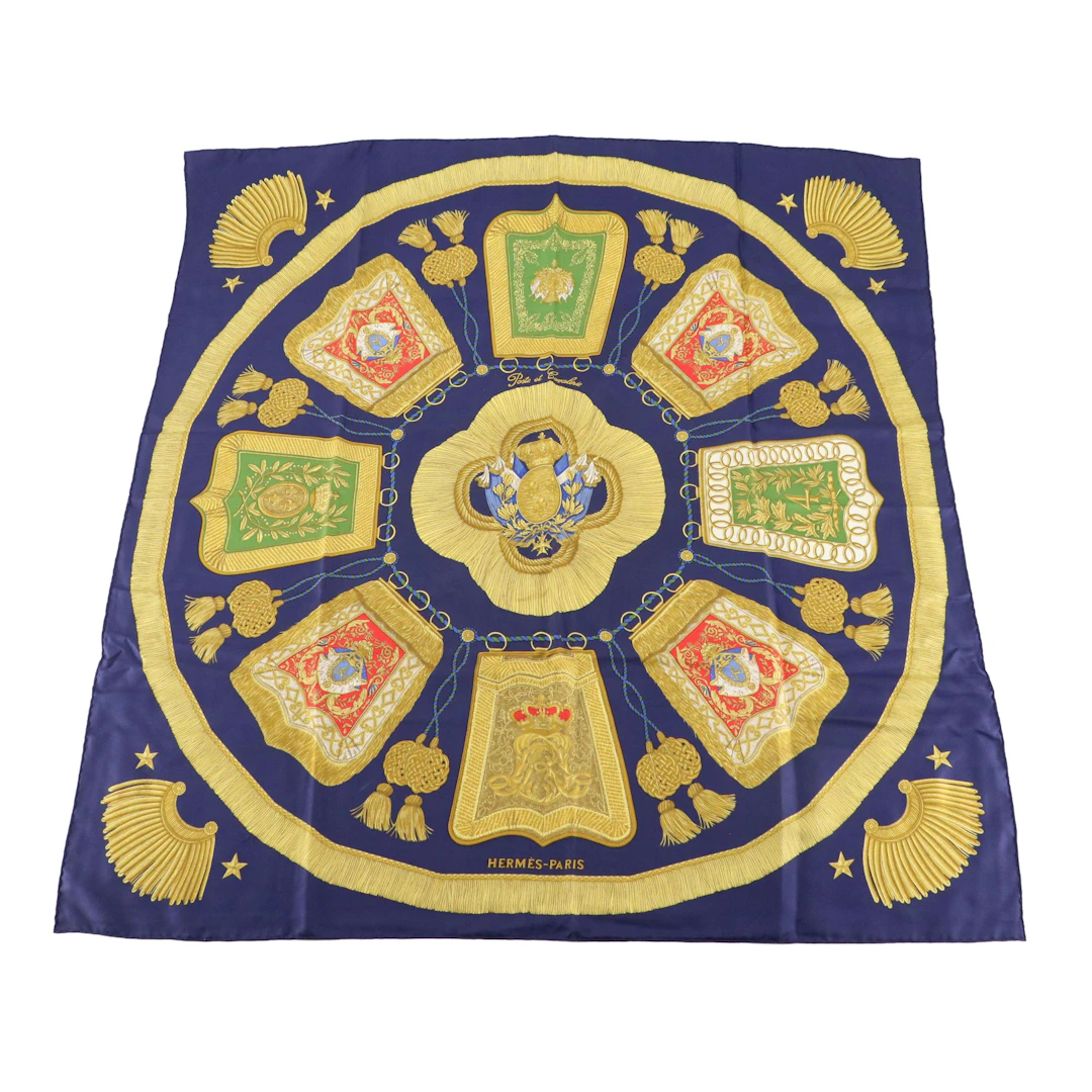 Hermès "Poste et Cavalerie" Scarf 90 in Silk Twill