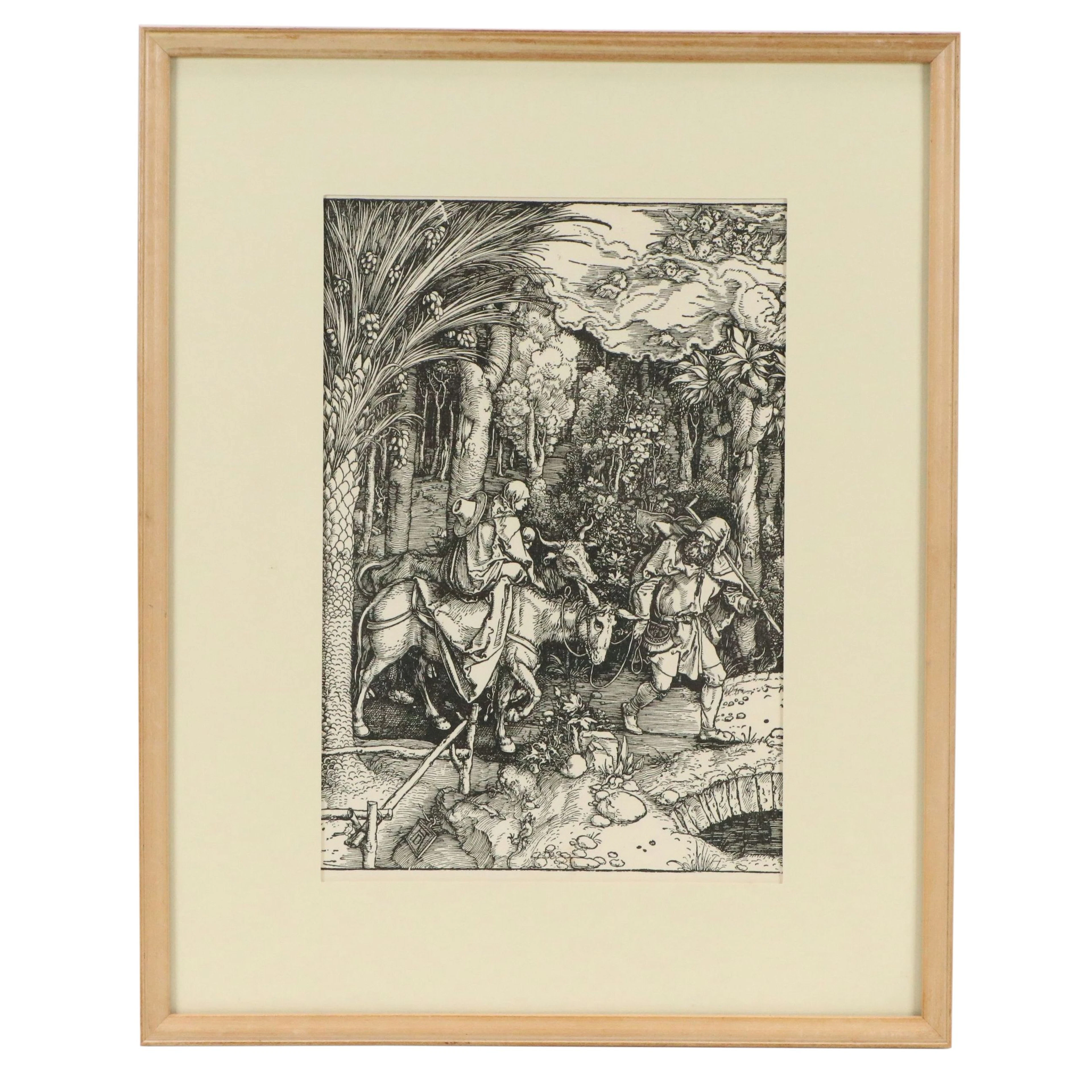 After Albrecht Dürer Lithograph Reproduction "The Flight into Egypt"