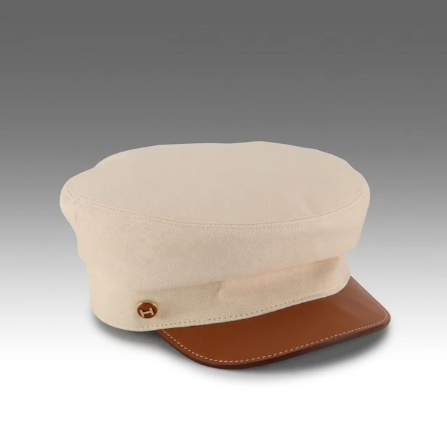 Hermès Woven Canvas and Lambskin Leather Giulietta Code Cap