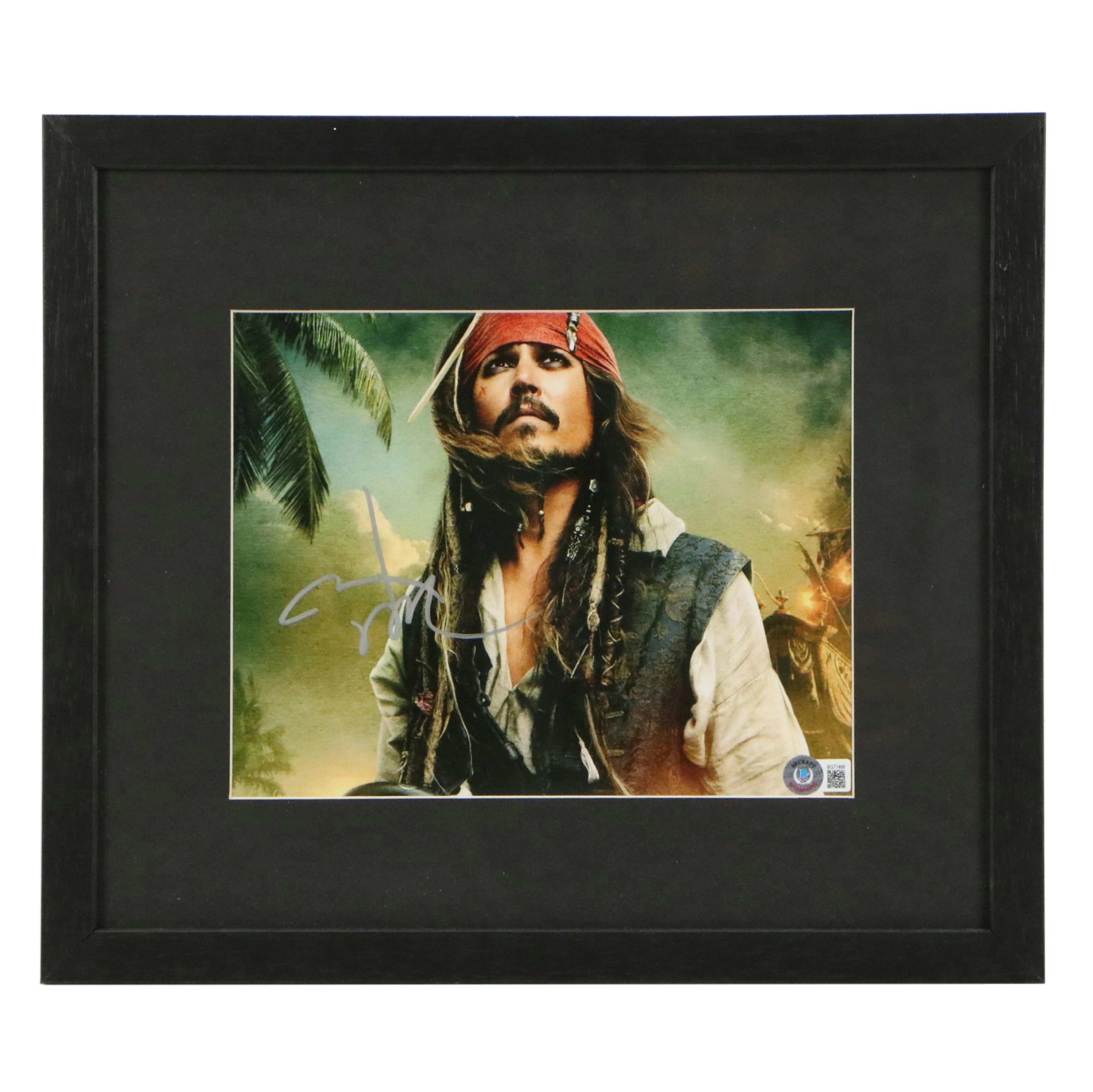 Johnny Depp Signed "Pirates of the Caribbean" Print, 21st Century