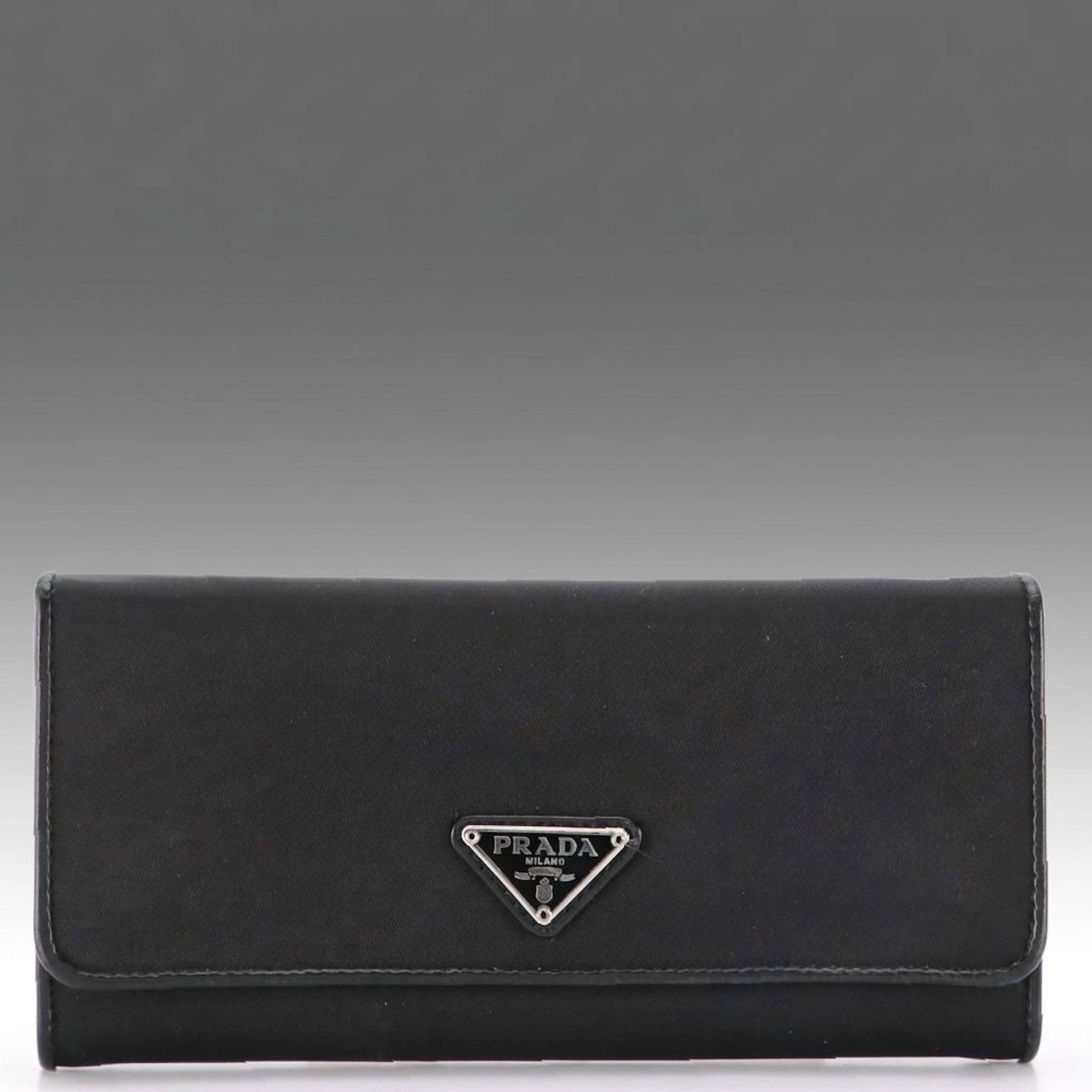 Prada Continental Flap Wallet 1MH132 in Nylon with Saffiano Leather Trim