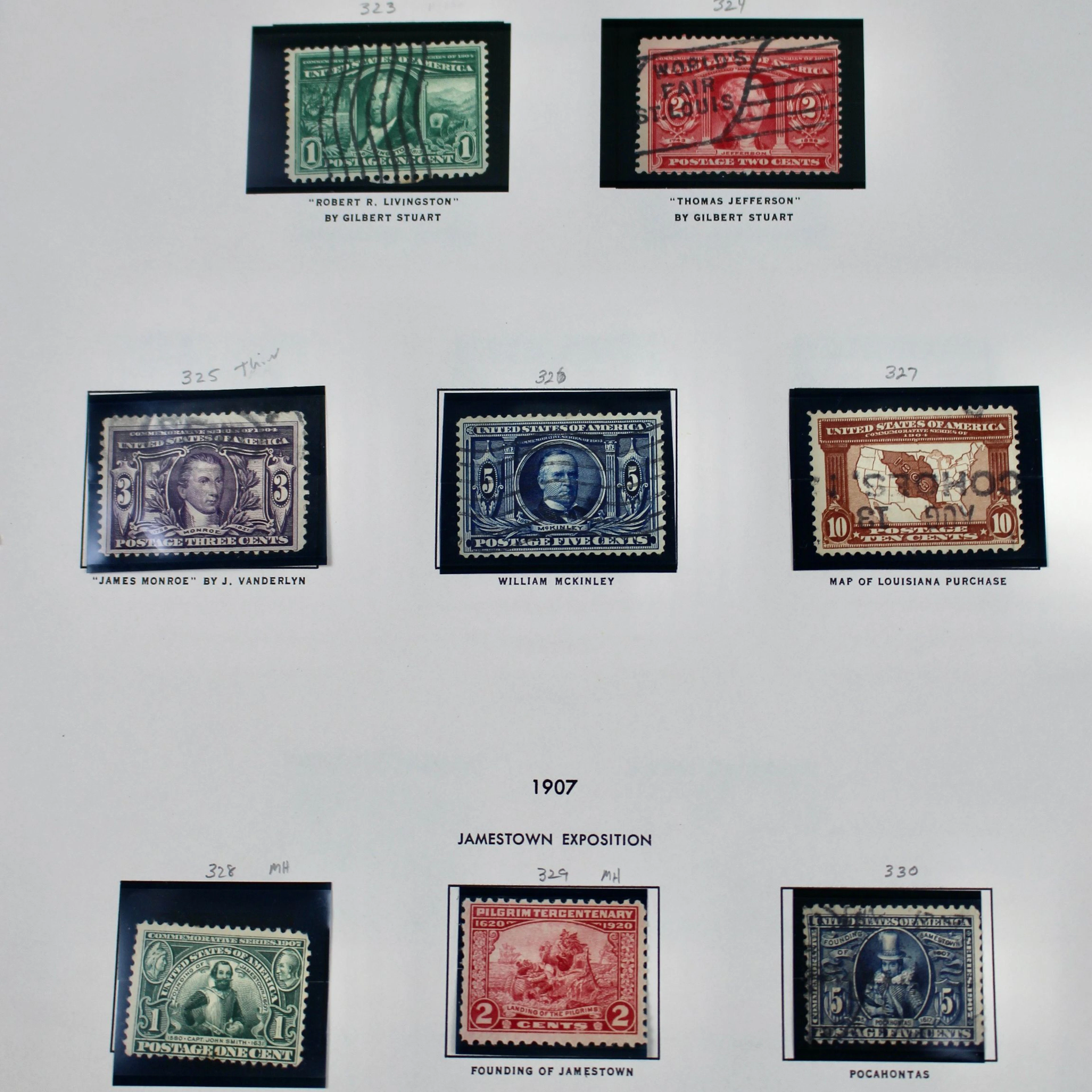 U.S. Postage Stamps, Scott 287 to 404