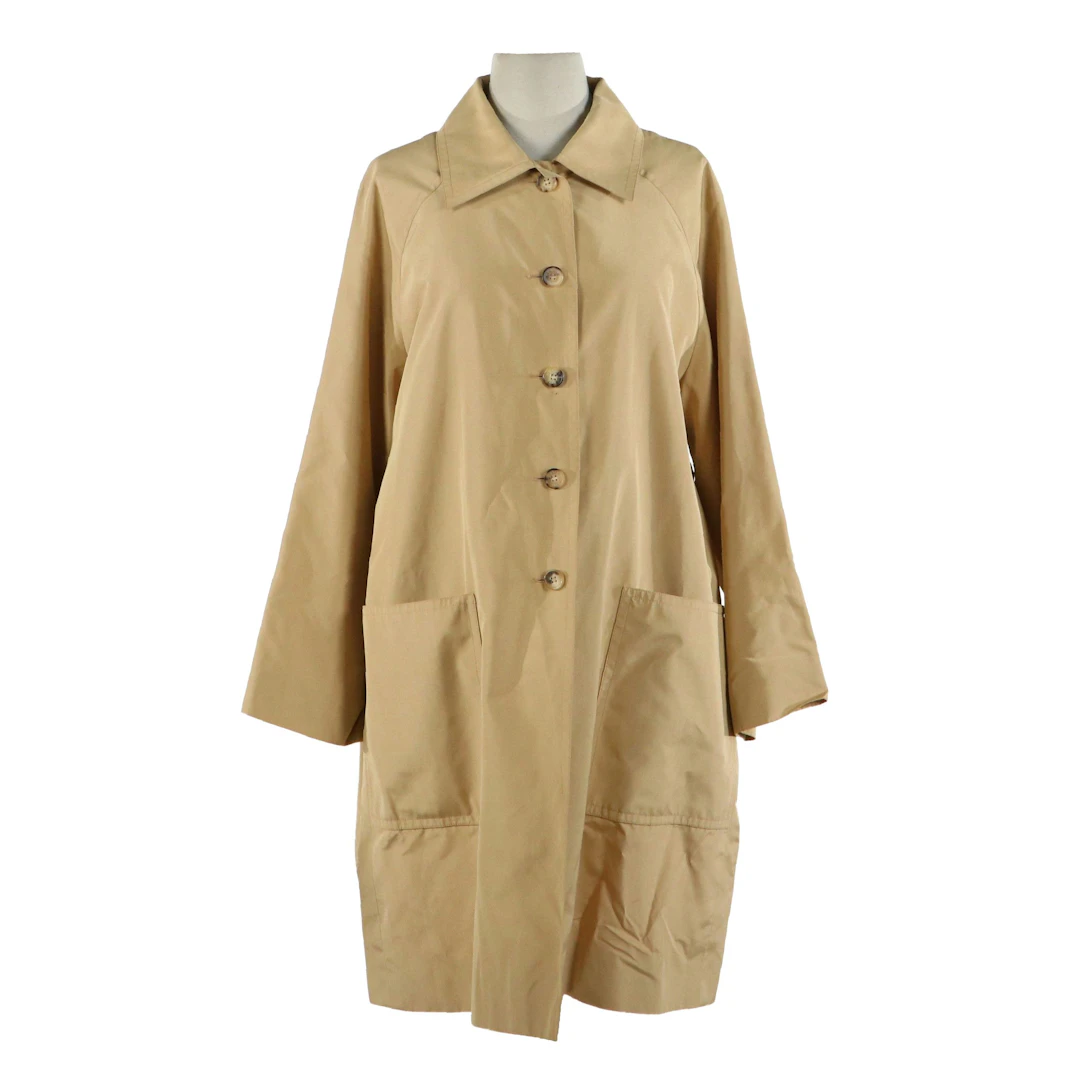 Hermès Silk Lightweight Coat with Horn Buttons, Vintage