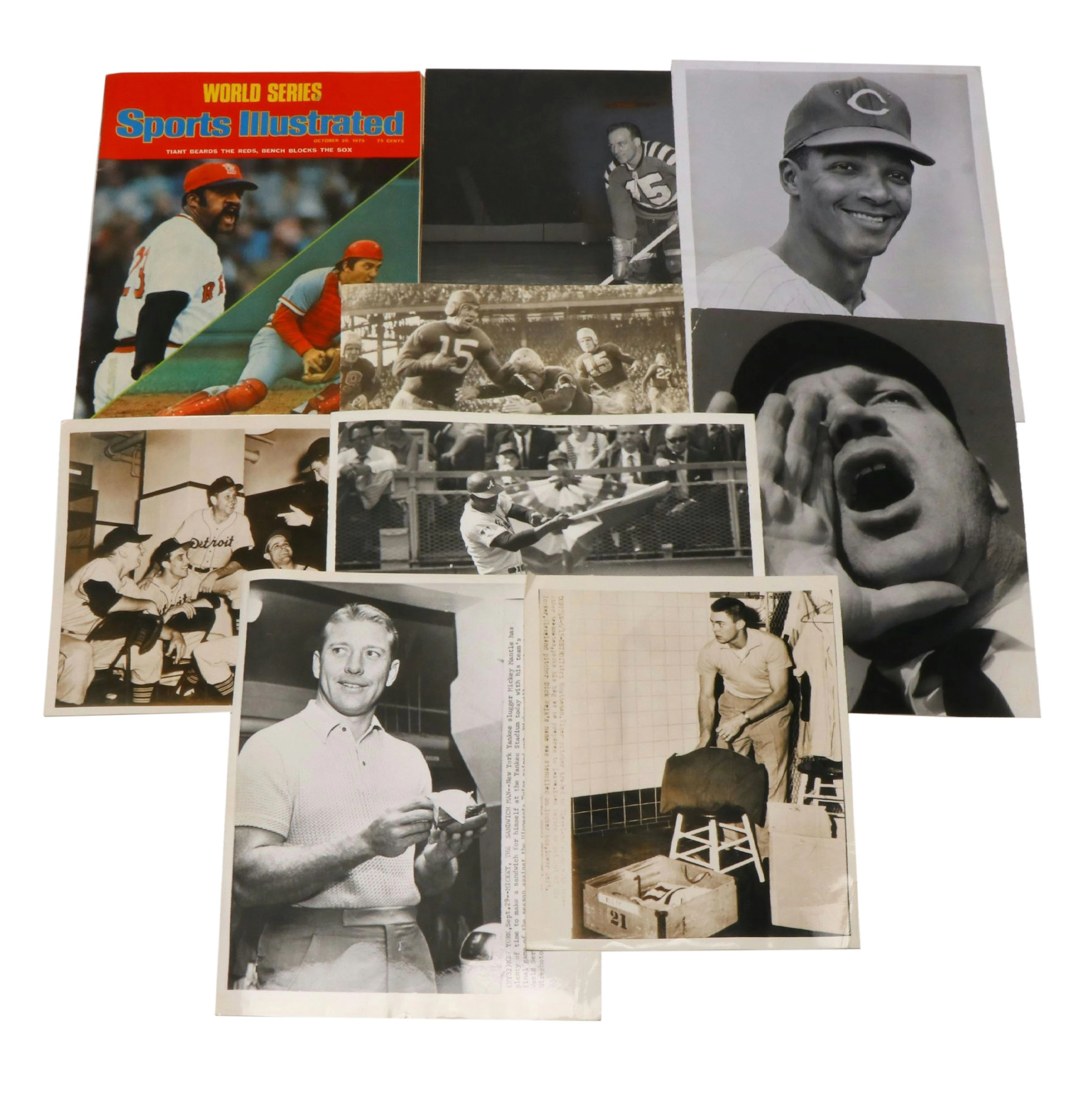 Sports Photographs Featuring Mickey Mantle and More, Mid-Late 20th Century