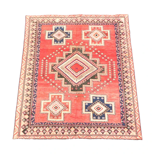 5'3 x 6'10 Hand-Knotted Persian Kurdish Area Rug