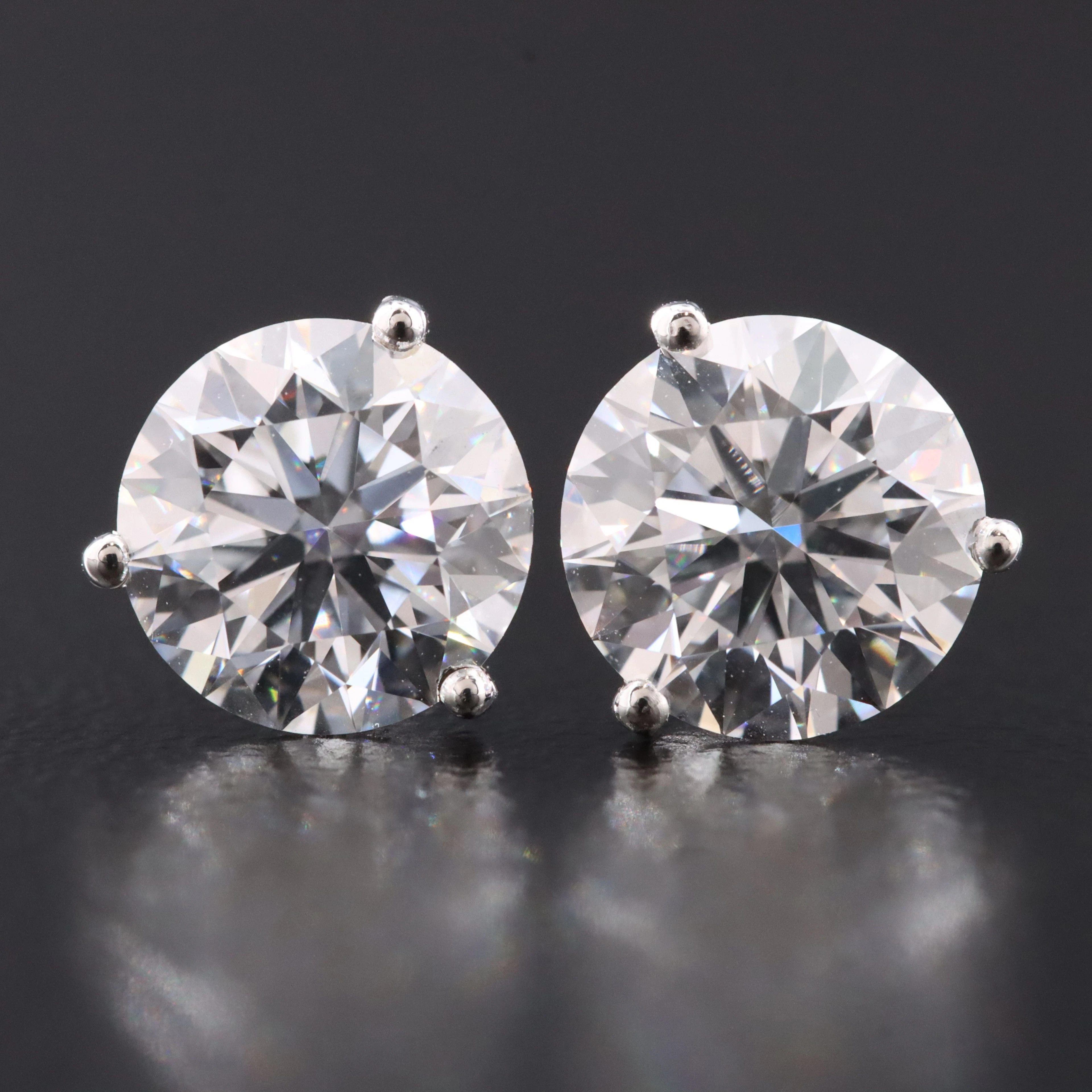 14K 2.46 CTW Lab Grown Diamond Stud Earrings with IGI Reports
