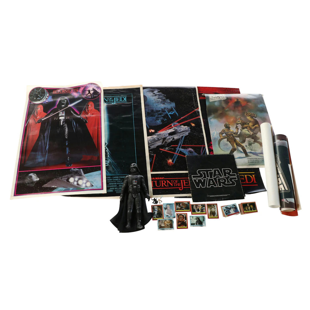 Darth Vader Action Figure with "Star Wars" and Other Movie Memorabilia