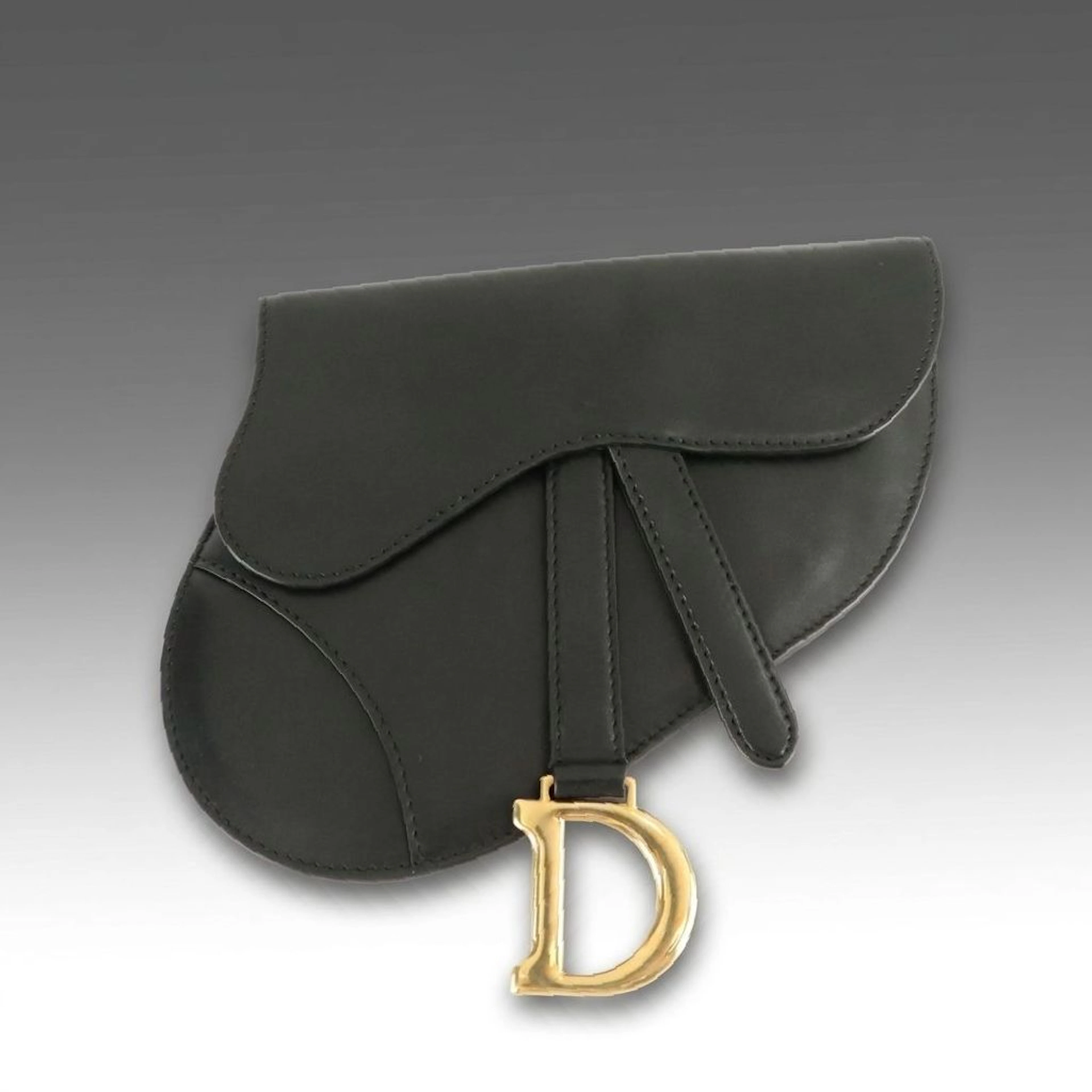Christian Dior D-Charm Saddle Bag Belt Pouch in Calfskin Leather