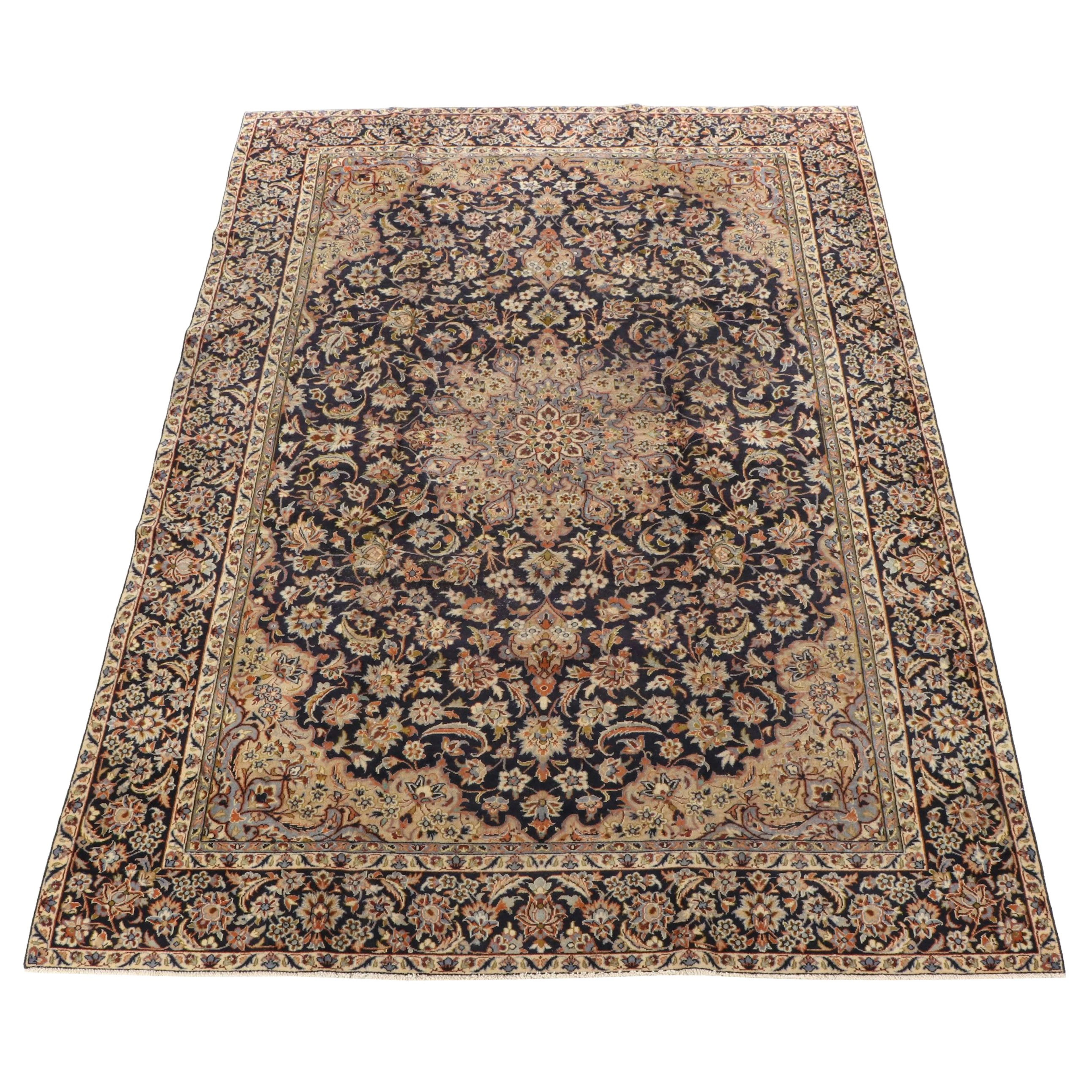9' x 13'1 Hand-Knotted Persian Nain Style Room-Sized Rug