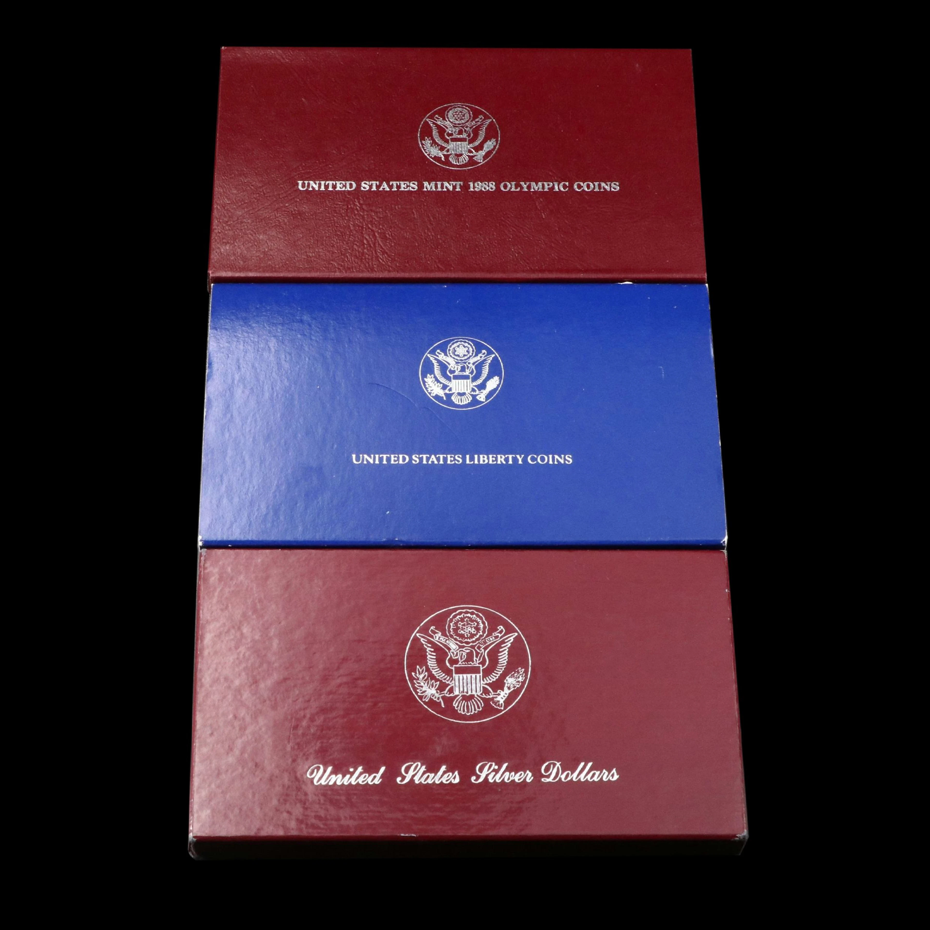 Four Modern Commemorative U.S. Proof Silver Dollars