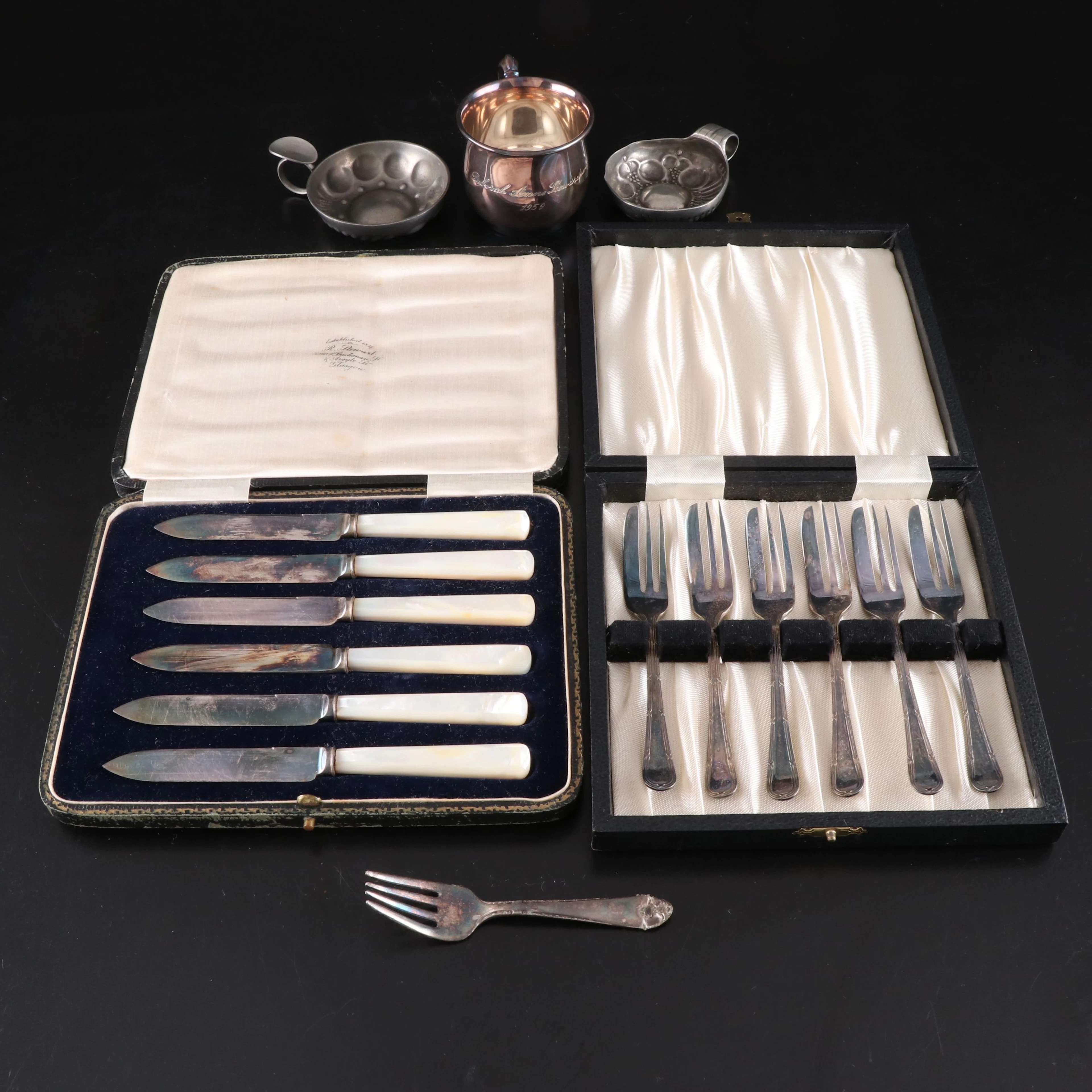R. Stewart Mother-of-Pearl Handle Fruit Knives, More Flatware and Accessories
