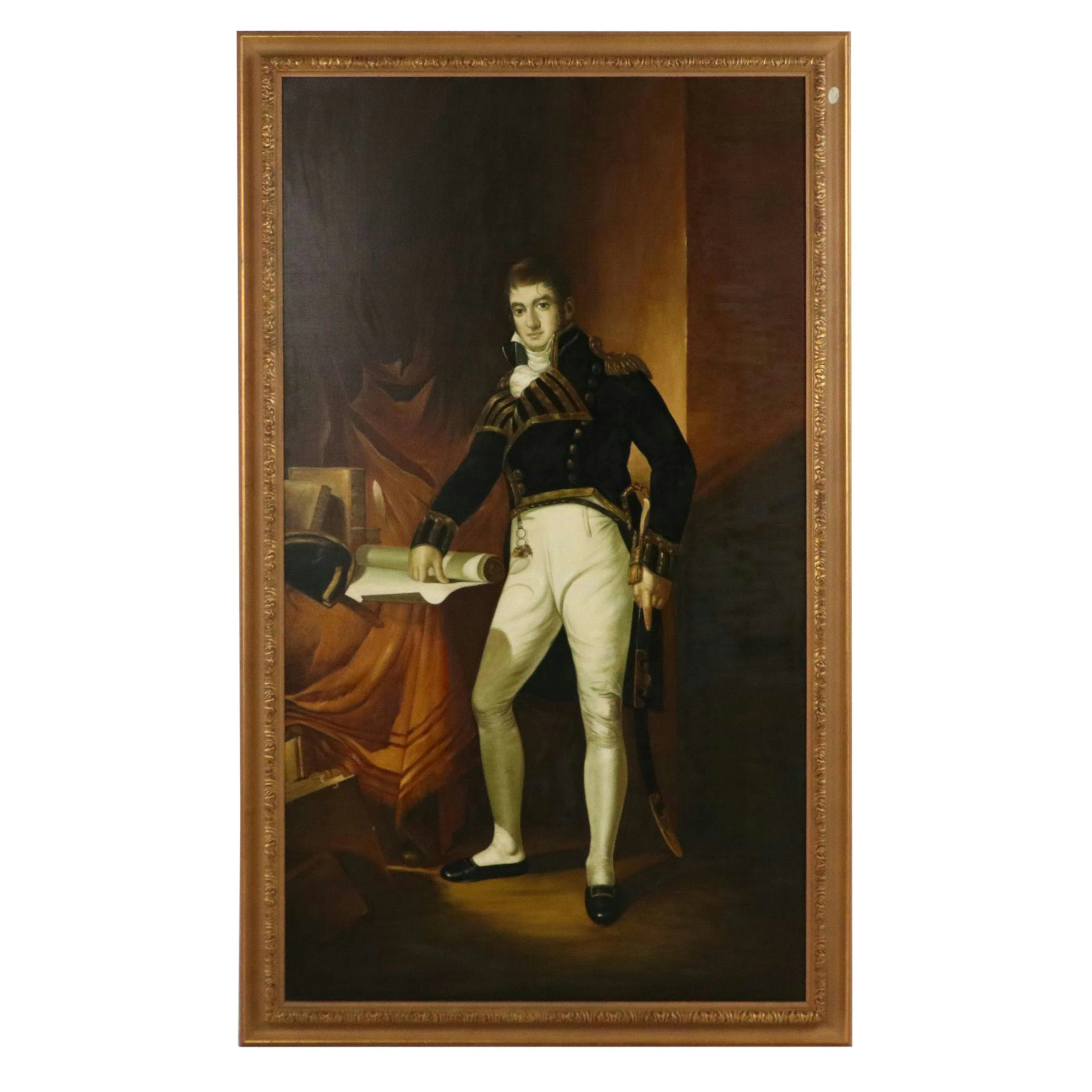 Oil Painting After Thomas Sully "Captain Charles Stewart," 20th or 21st Century