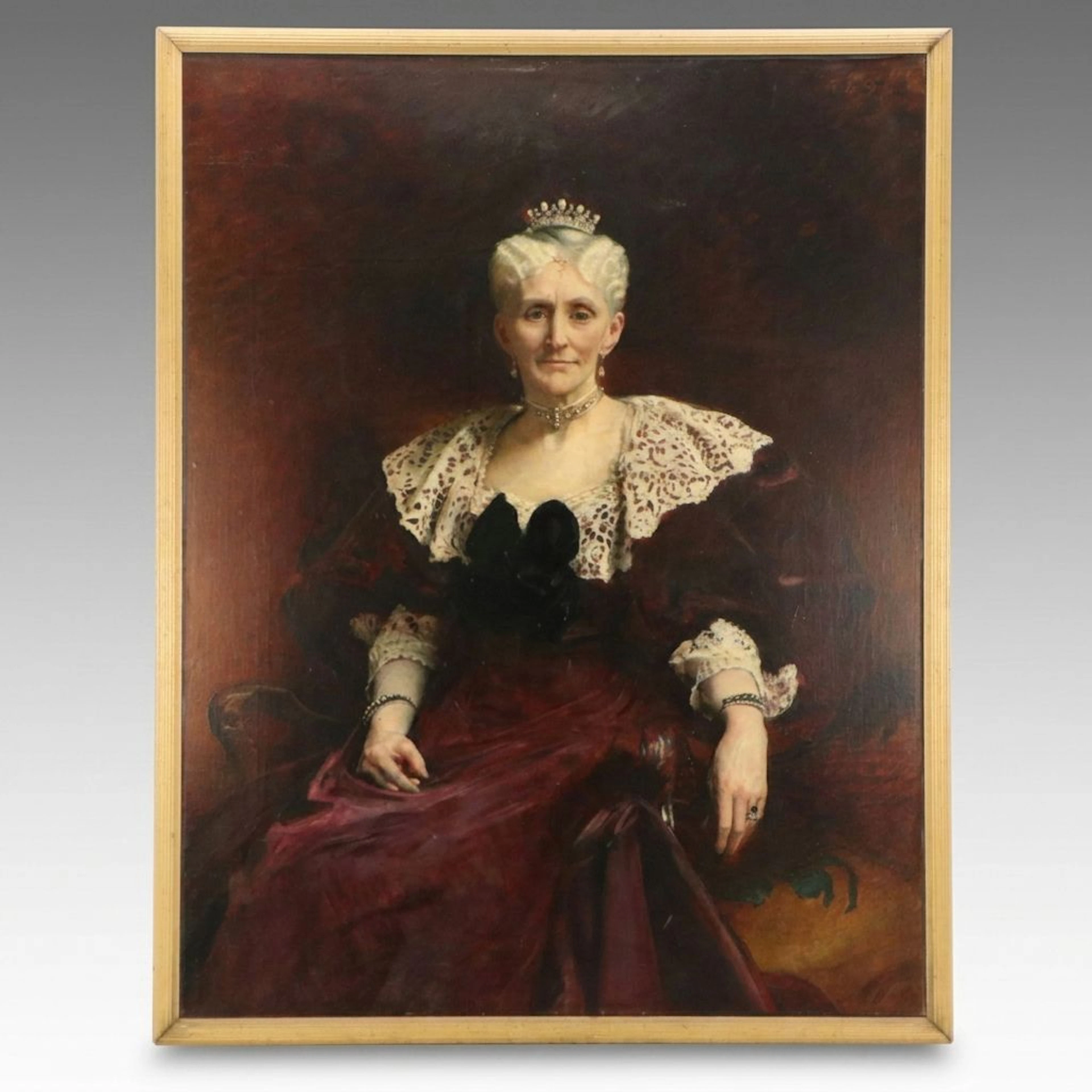Léon Bonnat Oil Portrait of Melissa Clementine Johnston Wilson