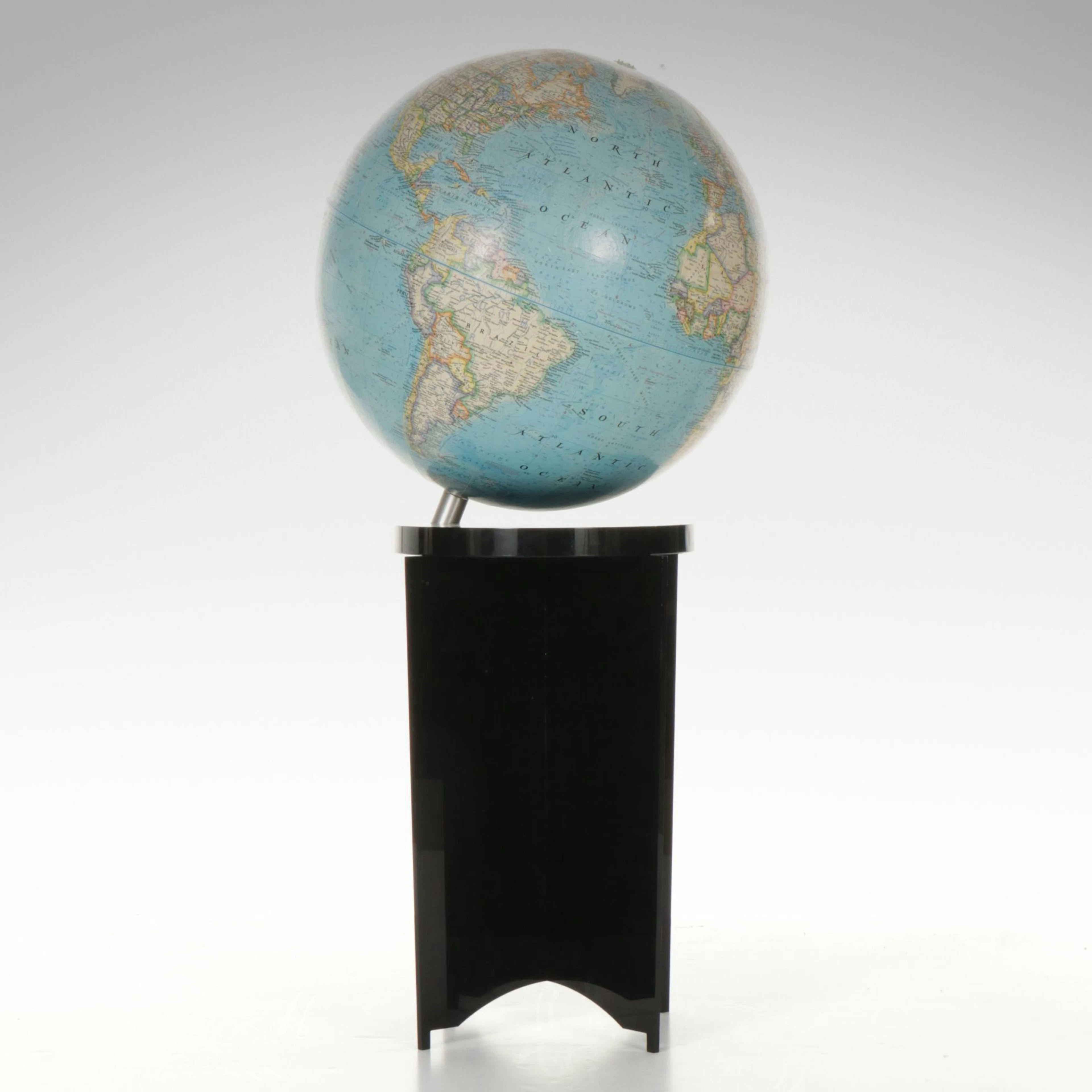 National Geographic Society Globe with Stand, 1976