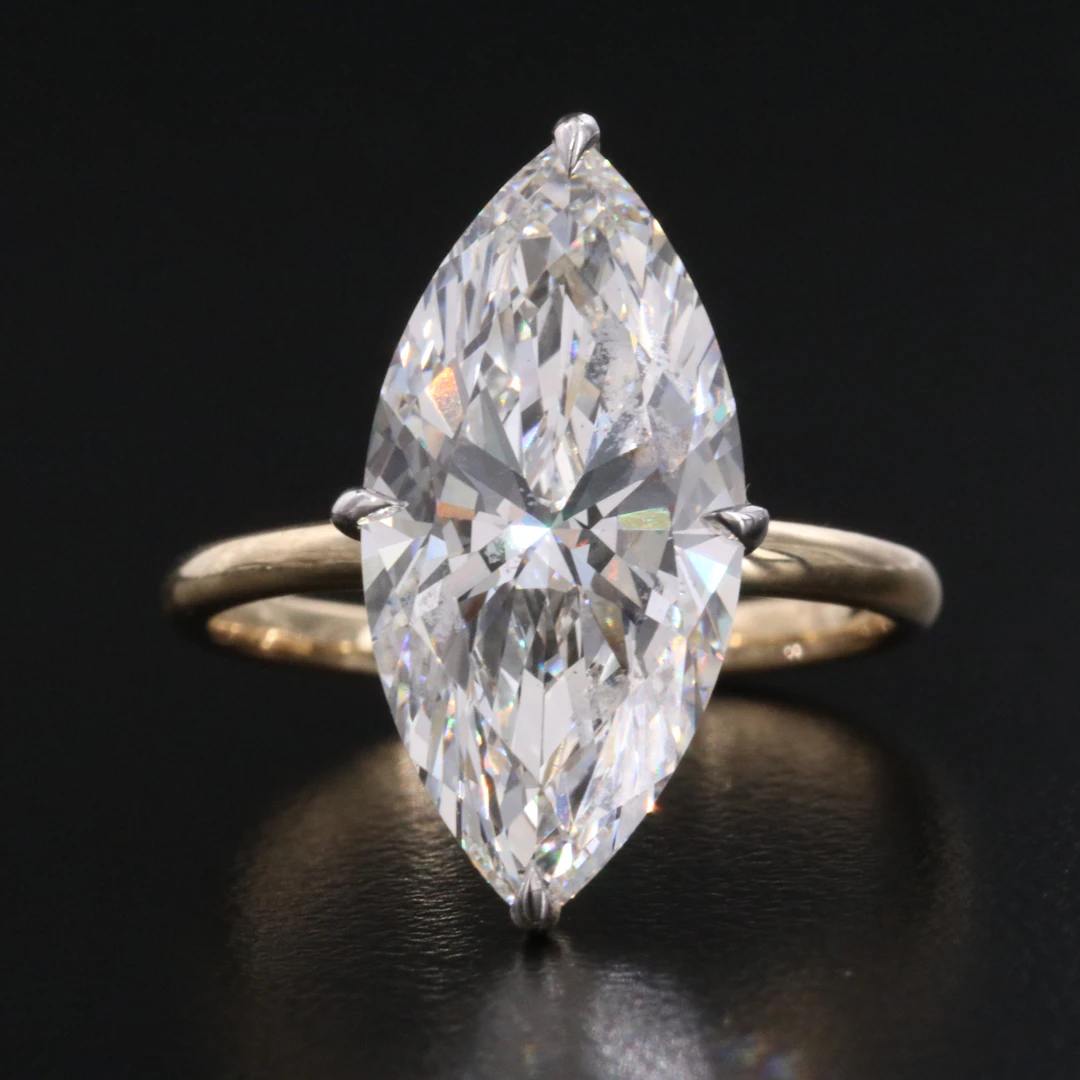 14K 5.09 CT Lab Grown Diamond Solitaire Ring with IGI Report