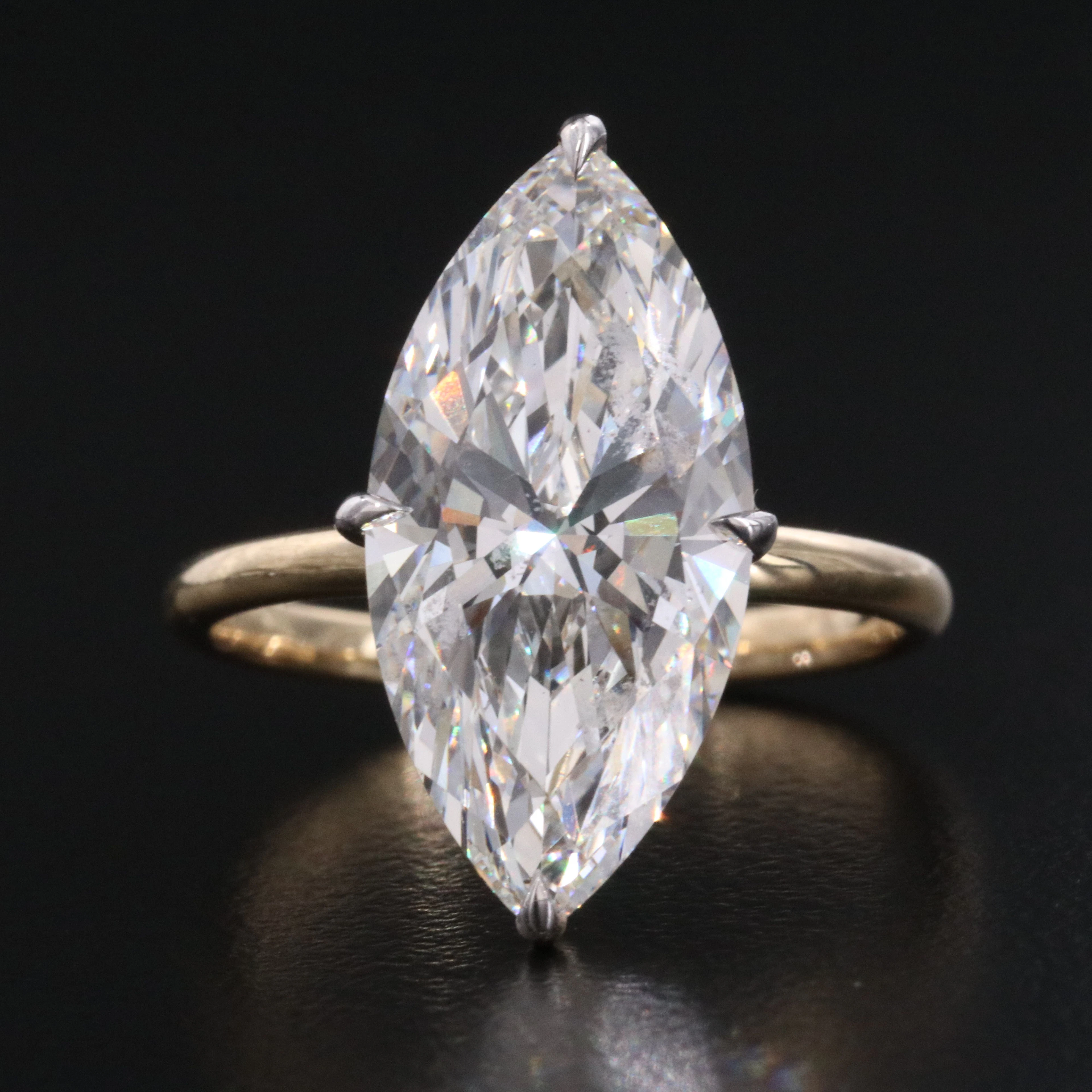14K 5.09 CT Lab Grown Diamond Solitaire Ring with IGI Report
