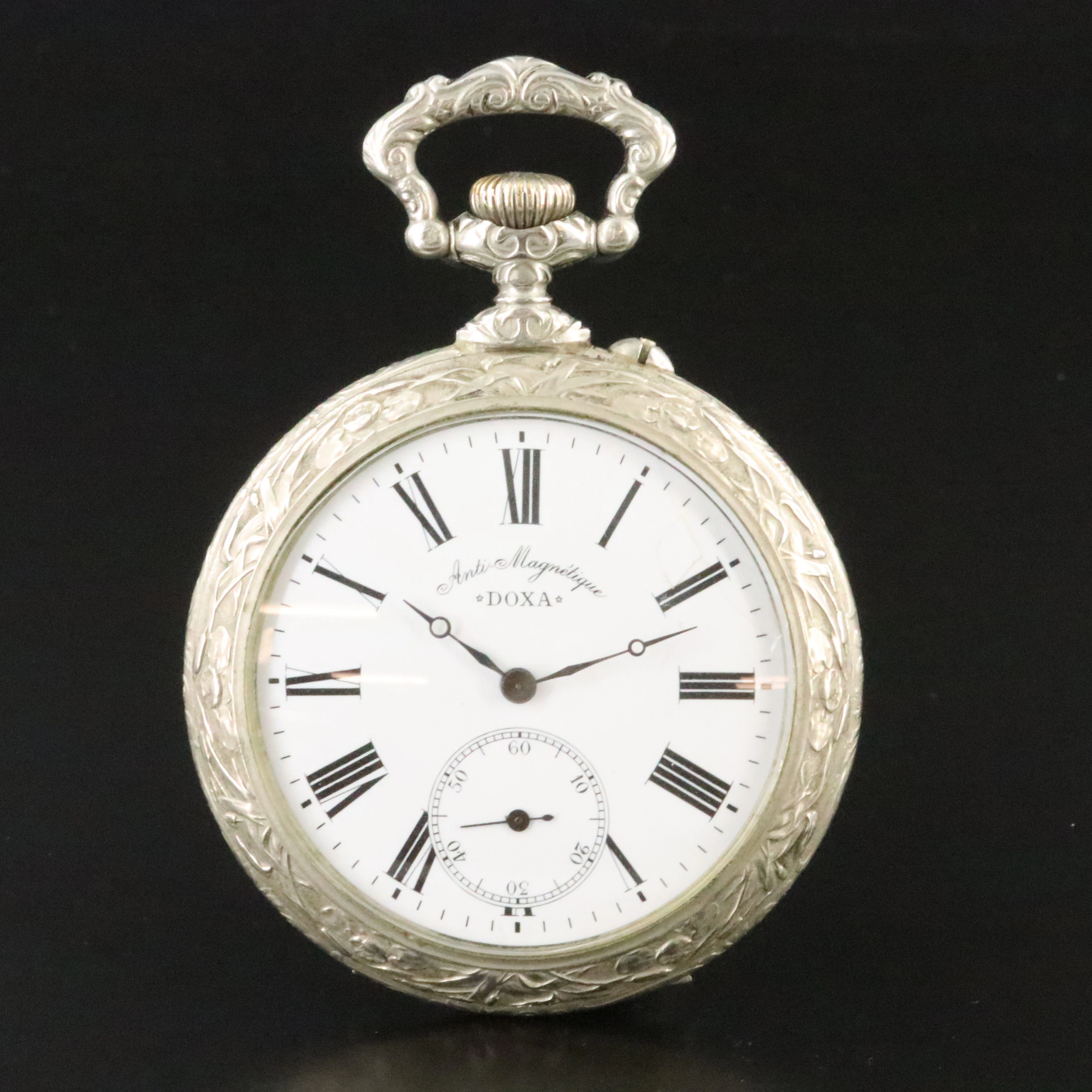Early 1900's Doxa Anti-Magnetique Goliath Swiss Pin Set Pocket Watch