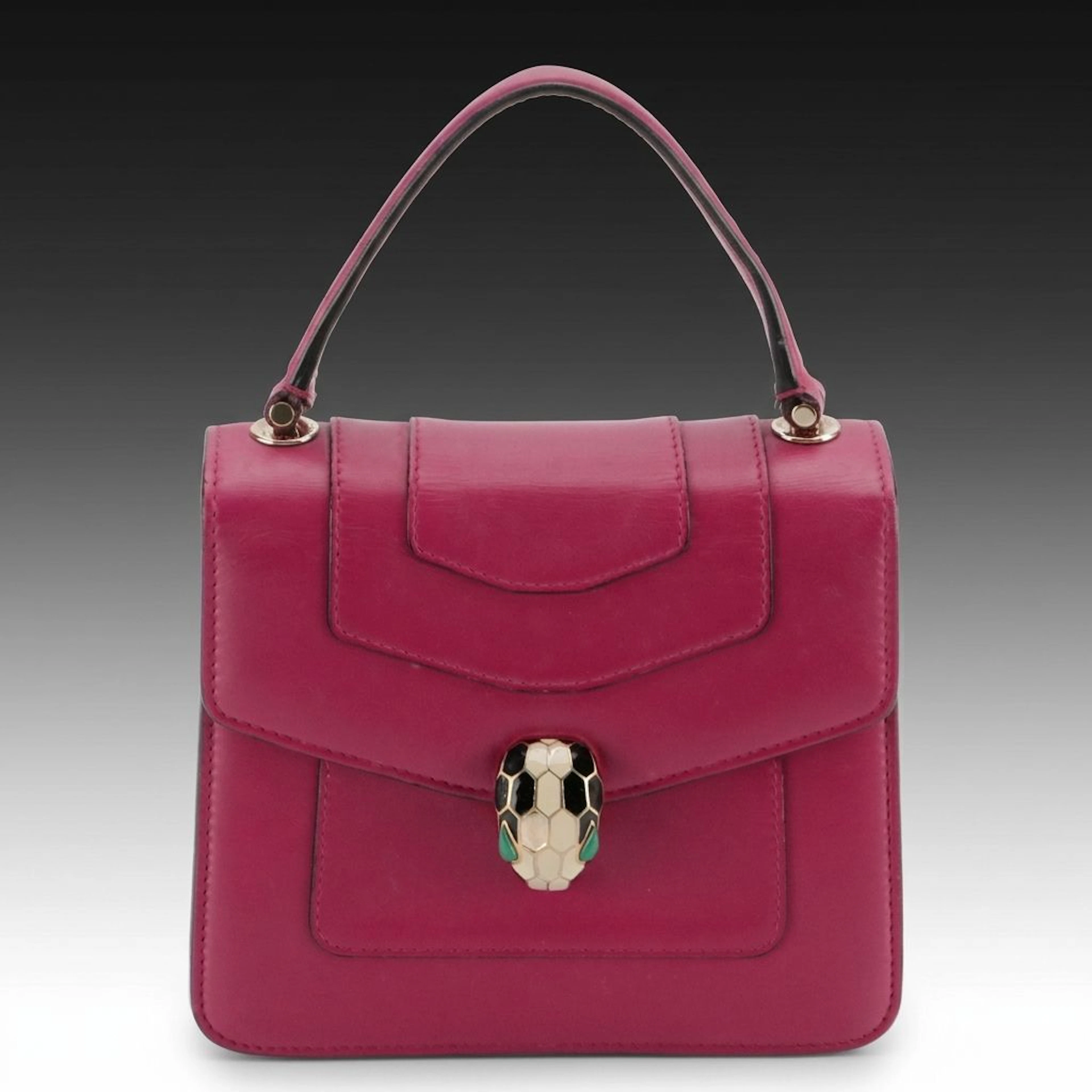 BVLGARI Serpenti Forever Two-Way Small Flap Bag in Leather