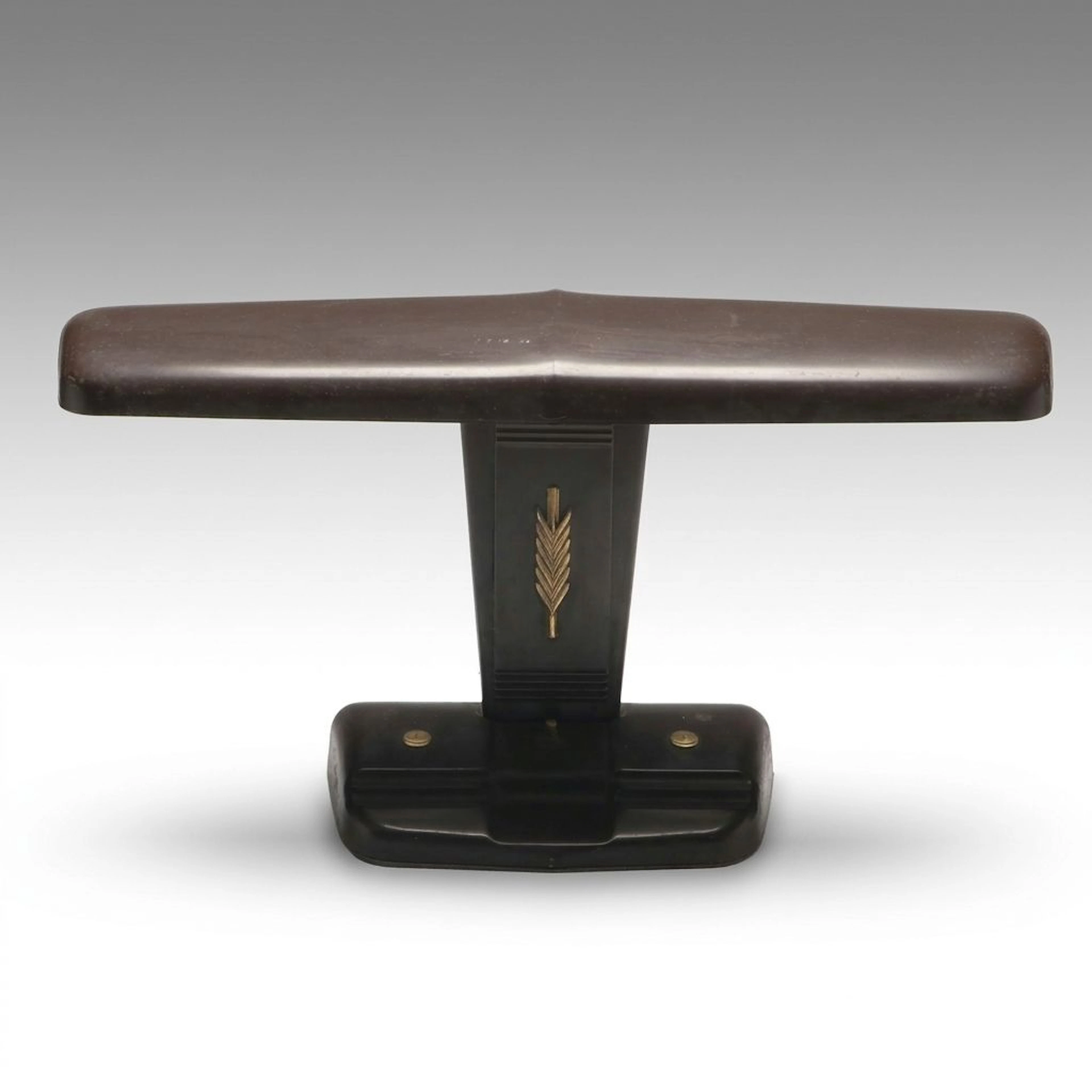 Moe Light Machine Age Brown Metal Desk Lamp, Mid to Late 20th Century