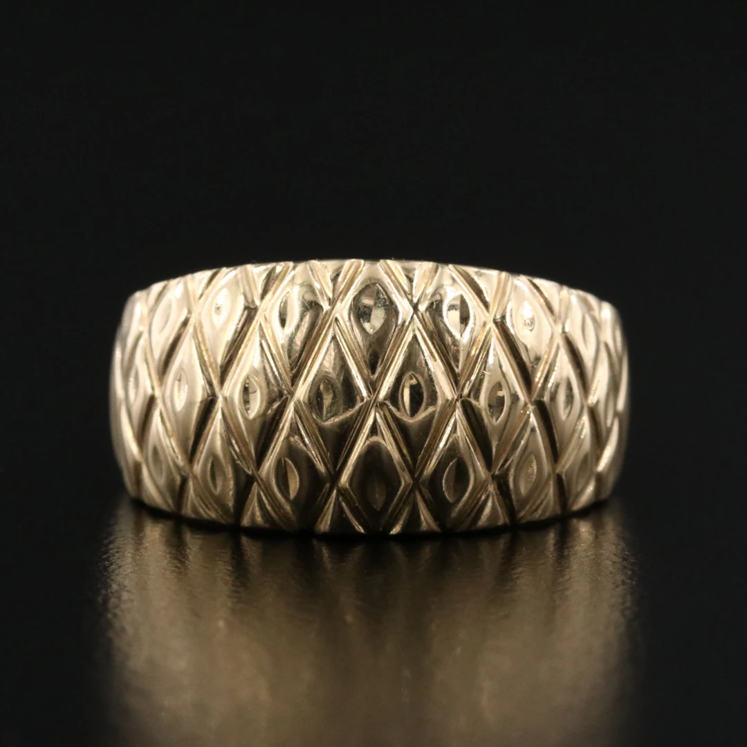 14K Quilted Ring