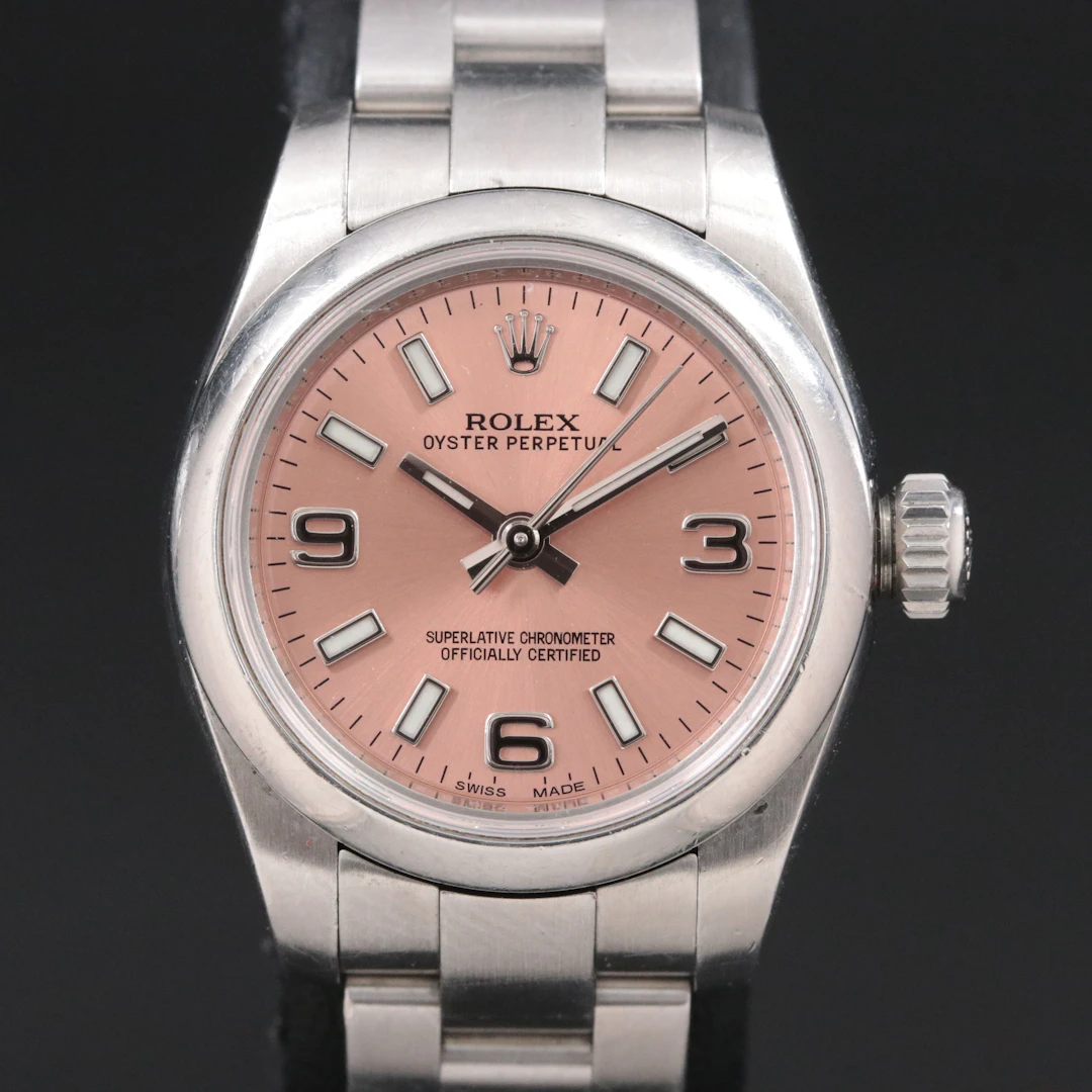 Rolex Oyster Perpetual 26MM Pink Dial Watch