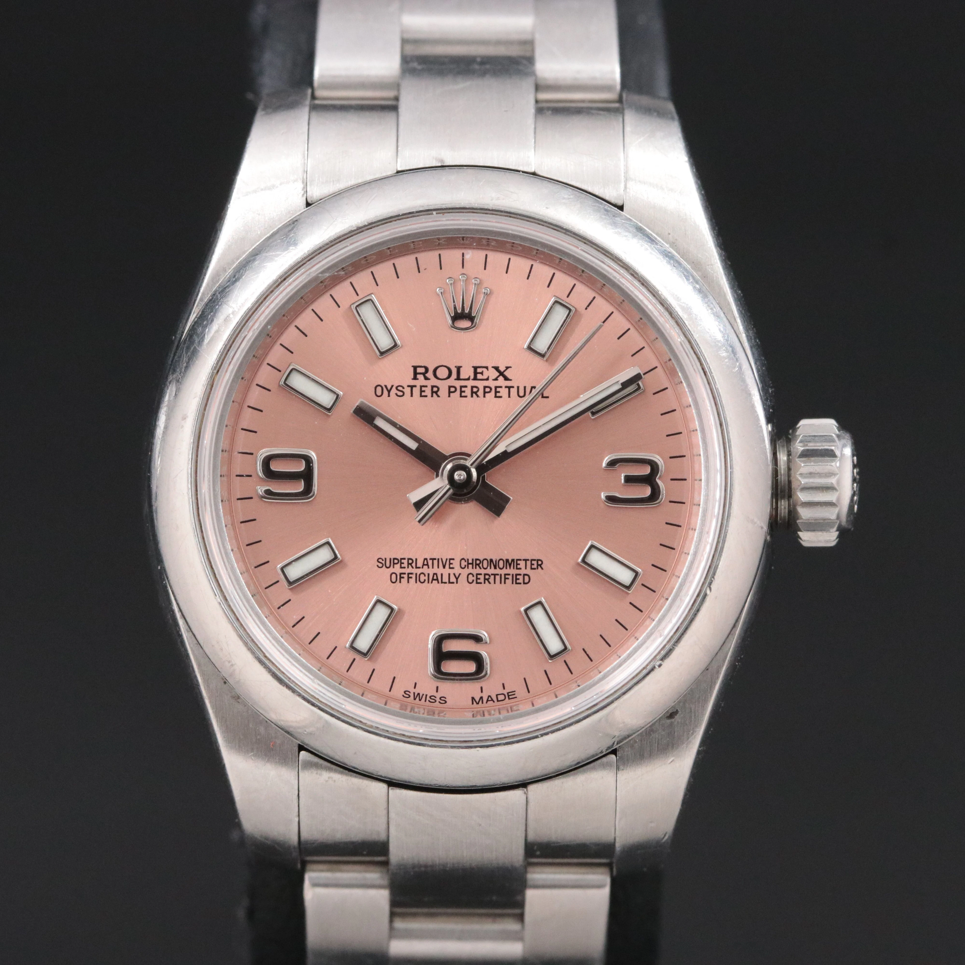 Rolex Oyster Perpetual 26MM Pink Dial Watch