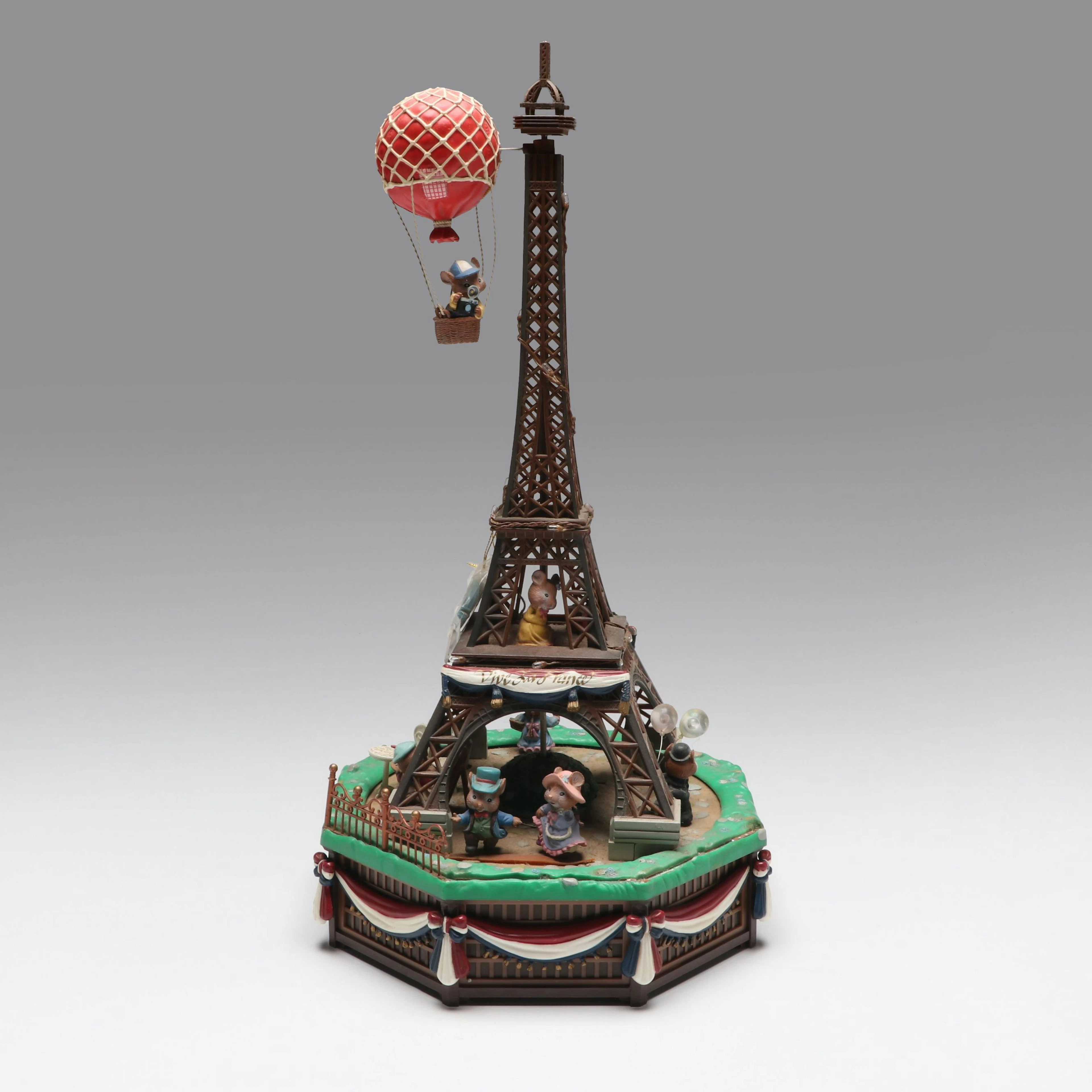 Enesco "I Love Paris" Eiffel Tower Music Box, Late 20th Century