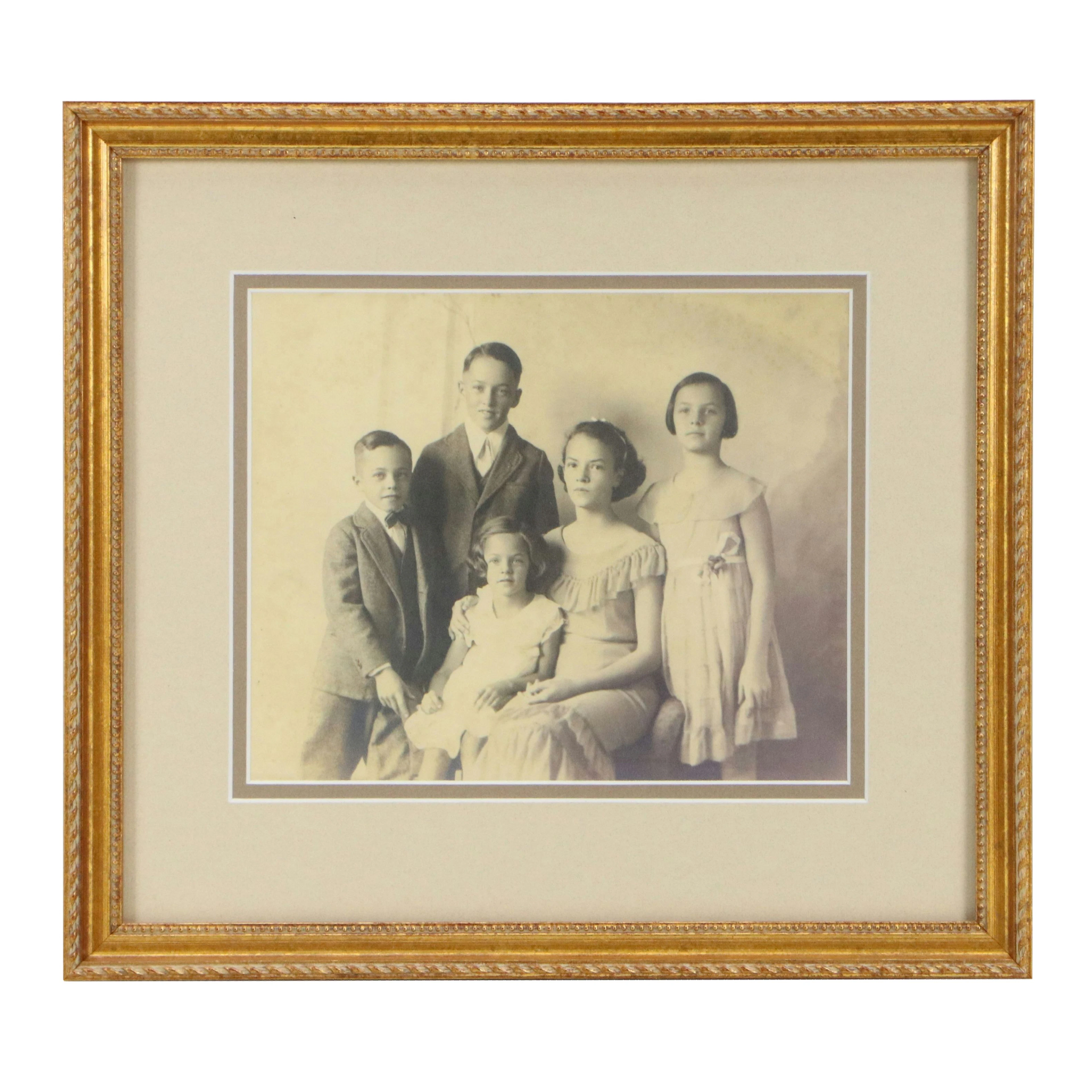 Digital Print of a Family Portrait Photograph, 21st Century