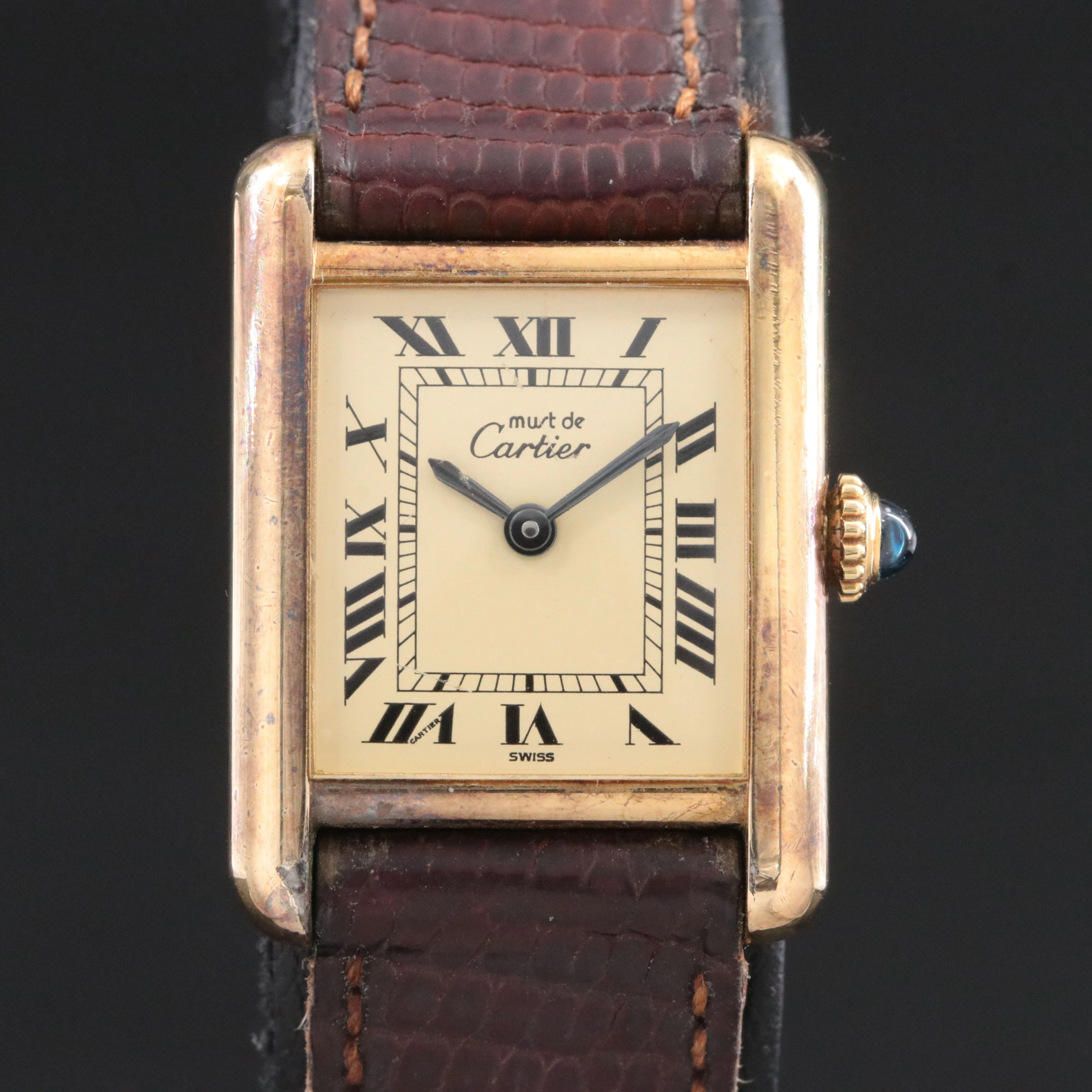 Cartier Must de Cartier Vermeil Tank Stem Wind Watch