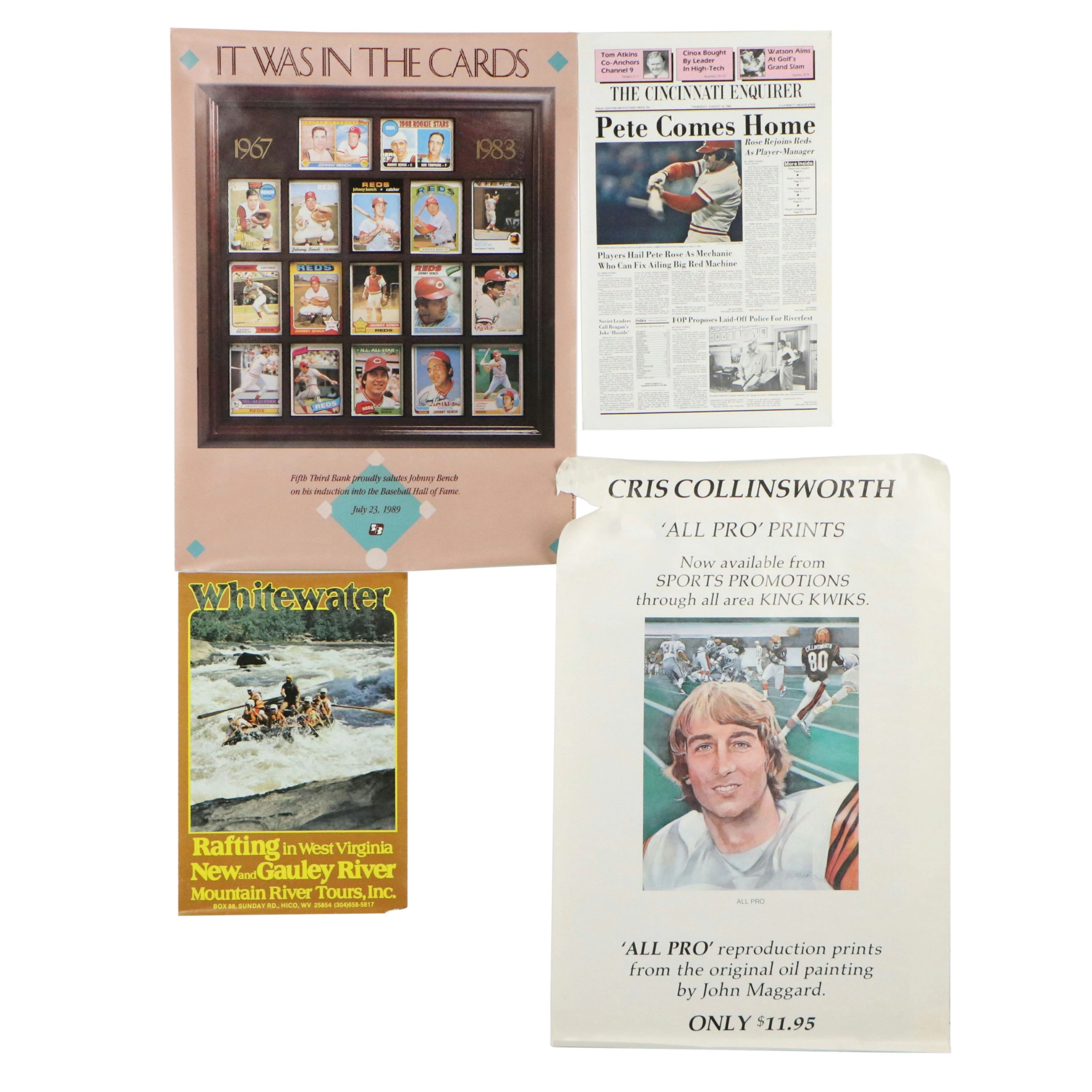 Cincinnati Sports Offset Lithograph Posters, Late 20th Century