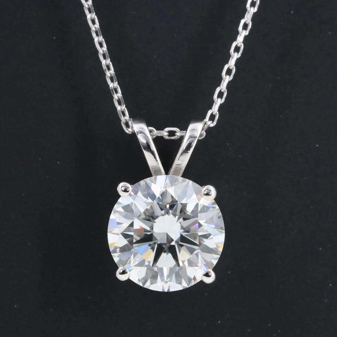 14K 2.04 CT Lab Grown Diamond Necklace with IGI Report