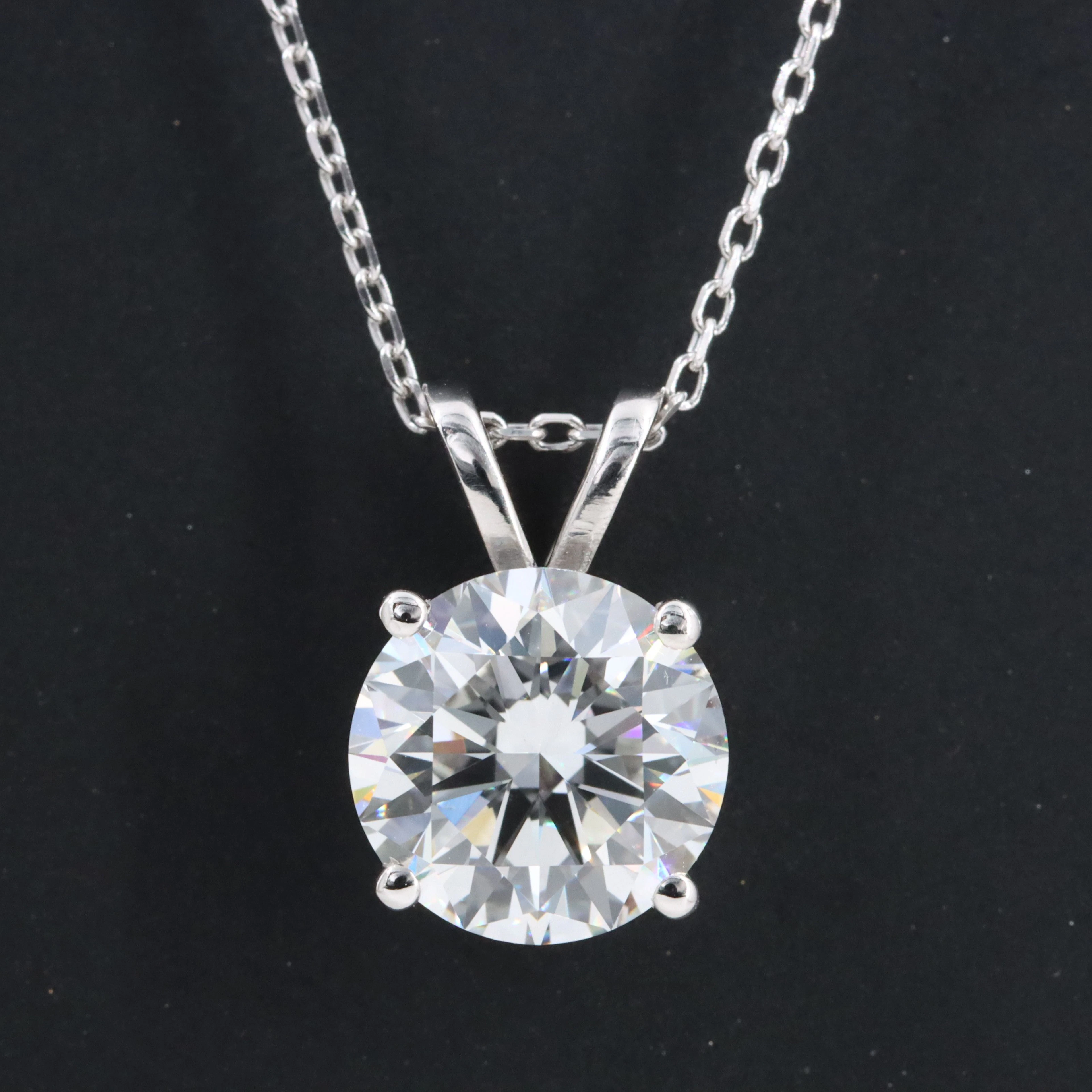 14K 2.04 CT Lab Grown Diamond Necklace with IGI Report