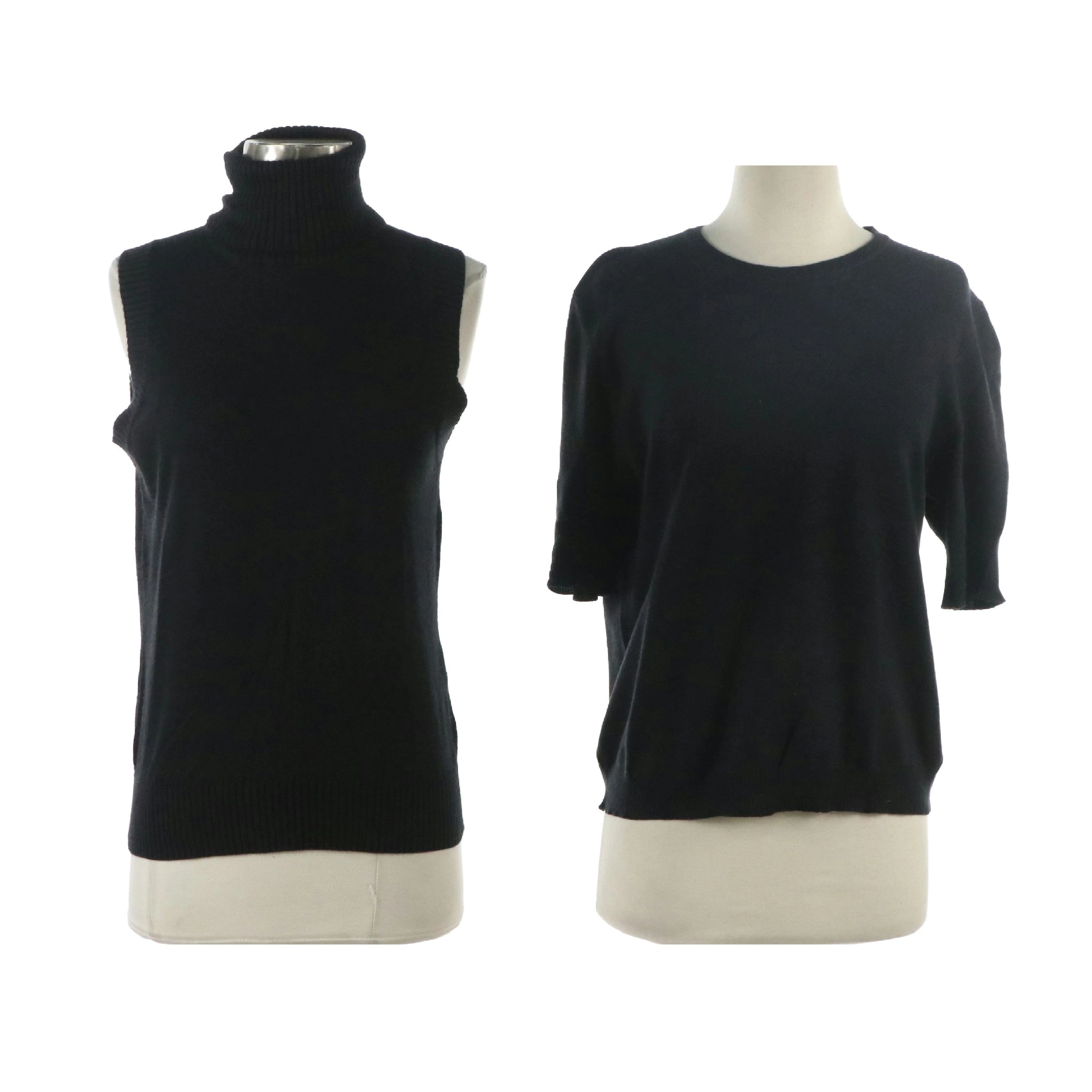 Dolce & Gabbana Sleeveless Turtleneck & Barneys New York Top in Cashmere/Silk