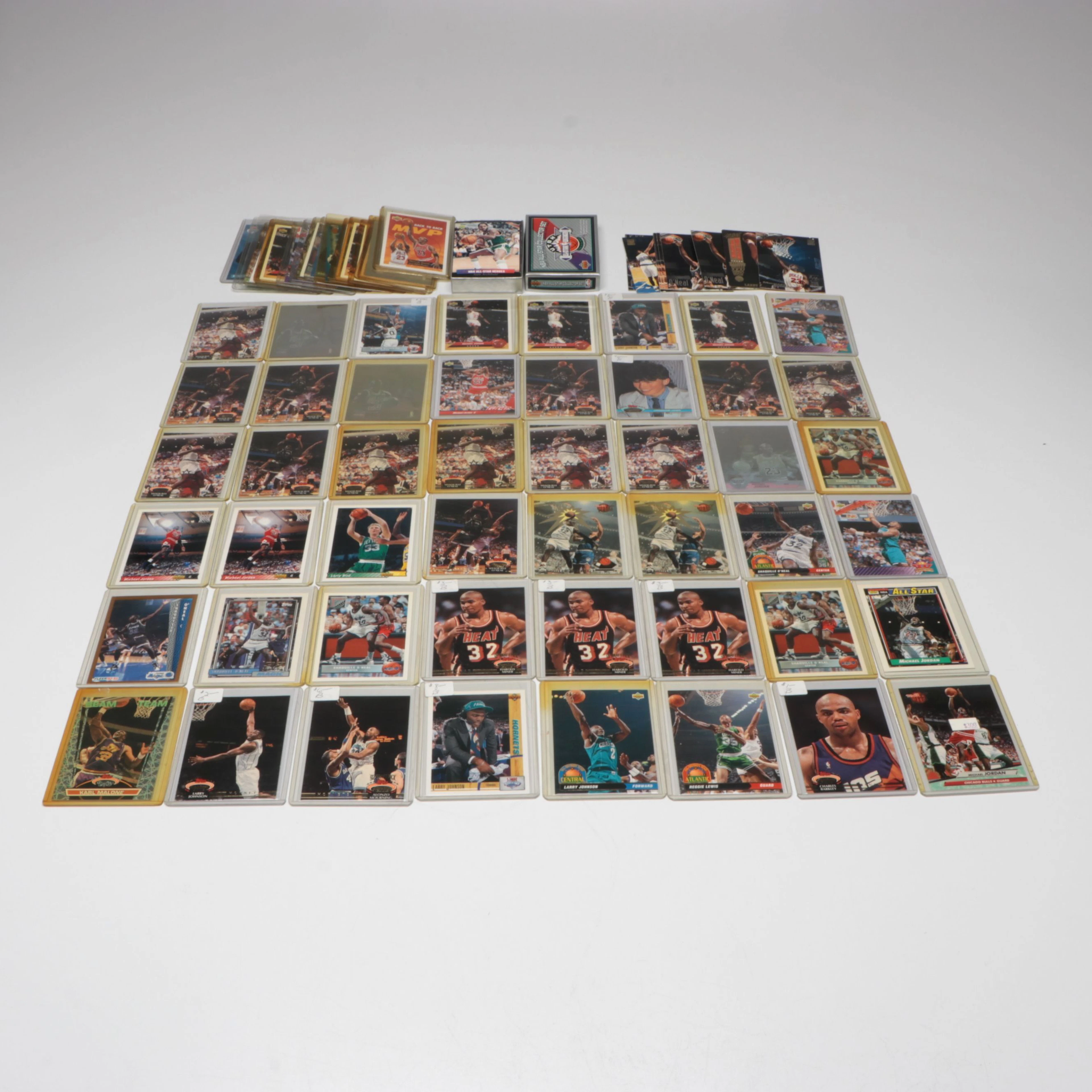 Upper Deck with Other Sports Cards Featuring Michael Jordan and Larry Bird