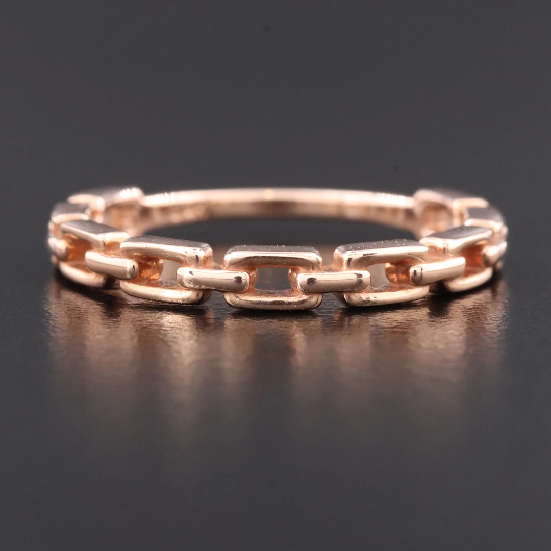 14K Rose Gold Cable Ring