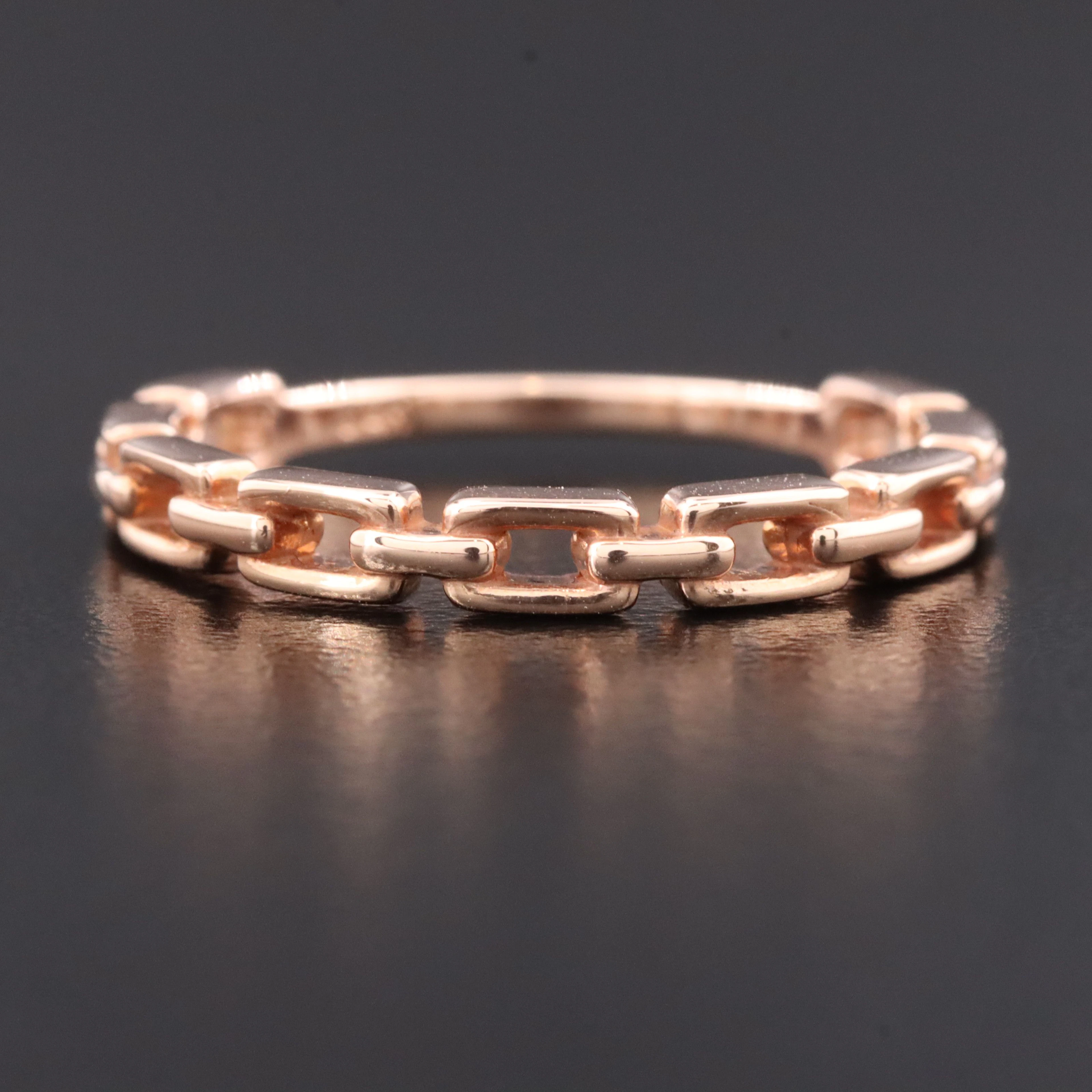 14K Rose Gold Cable Ring