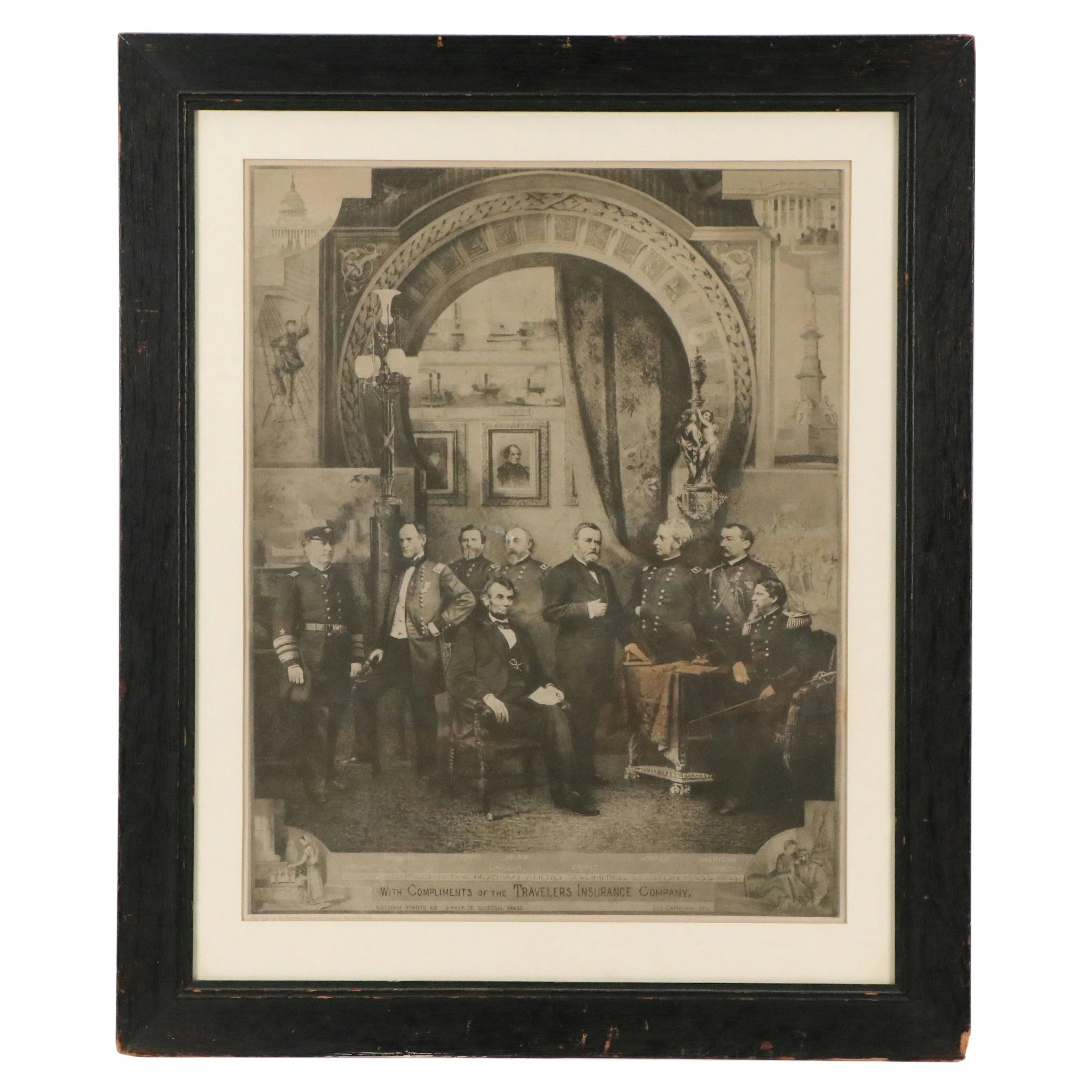 Collotype After Notman Photo Company "Union Commanders," Circa 1884