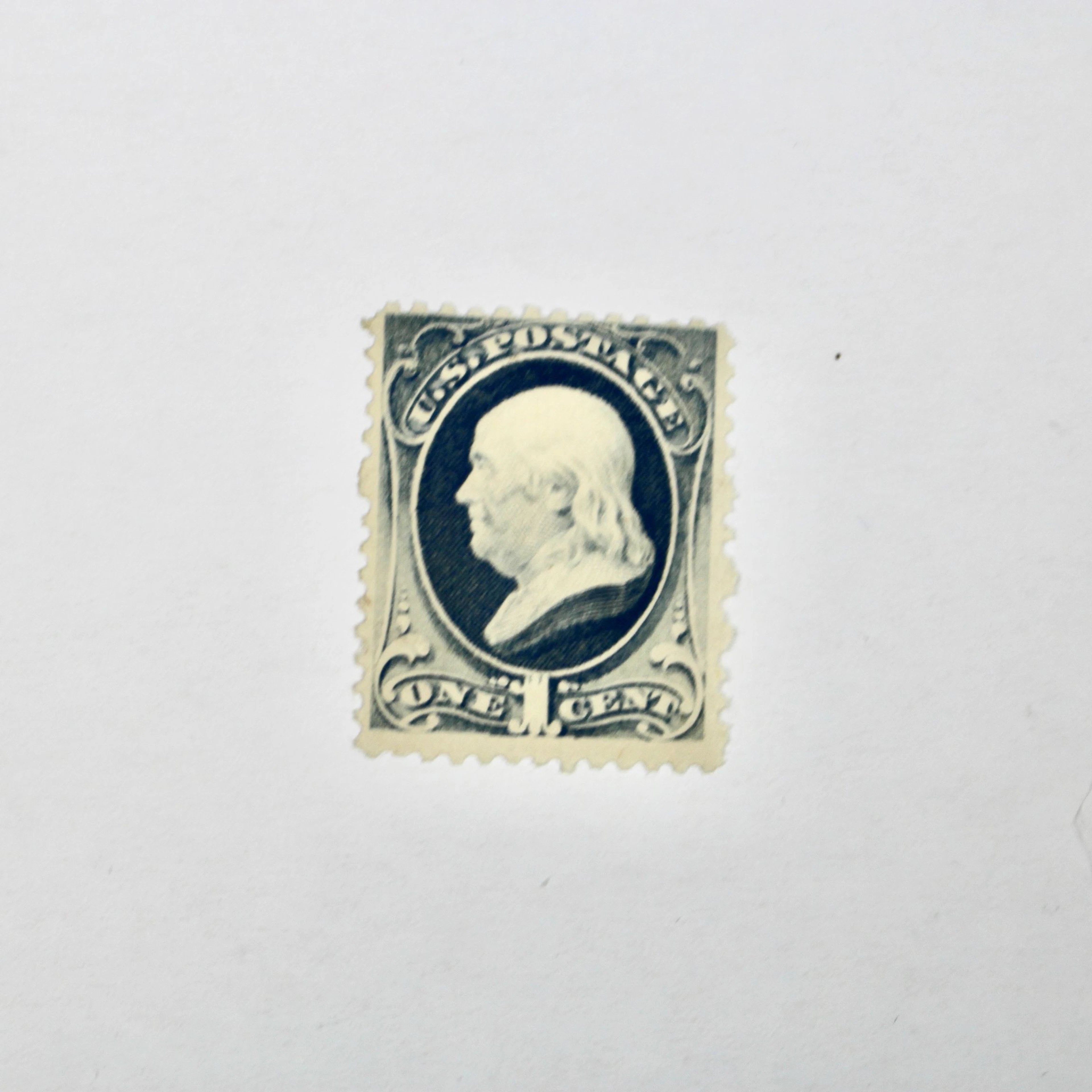 1-Cent Benjamin Franklin U.S. Postage Stamp, Scott 182, MNH, 1879