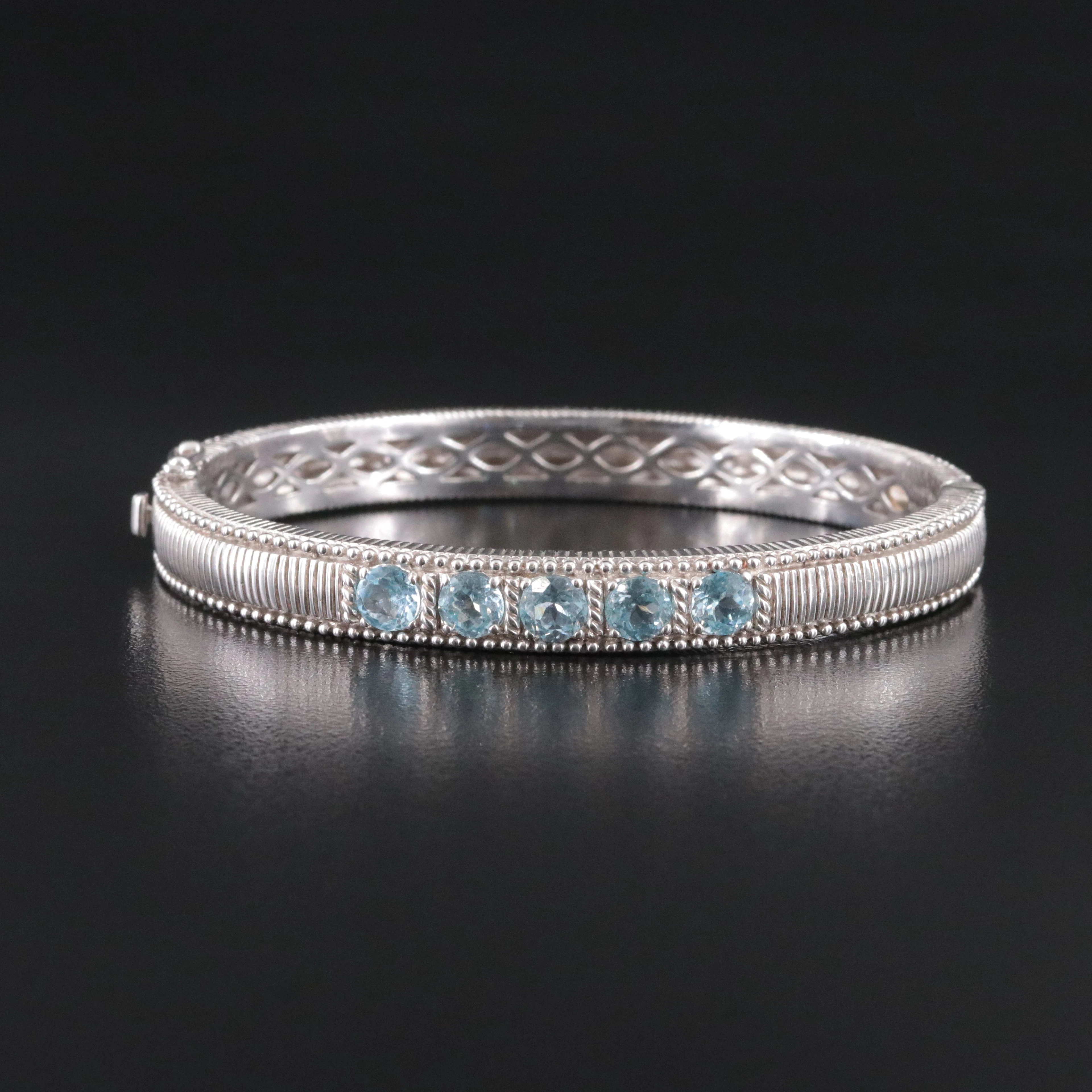 Judith Ripka Sterling Sky Blue Topaz Bangle