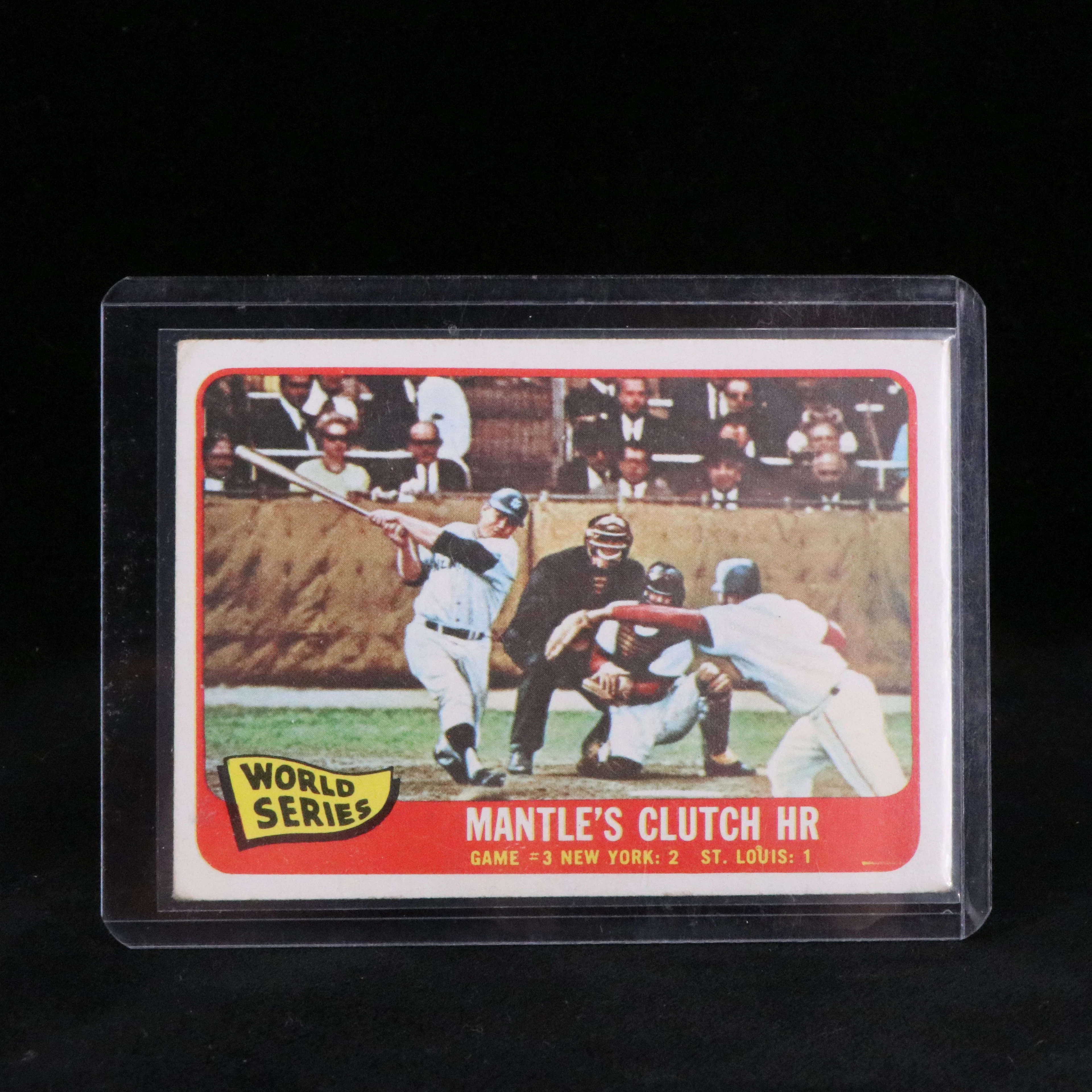 1965 Topps Mickey Mantle World Series Baseball Card