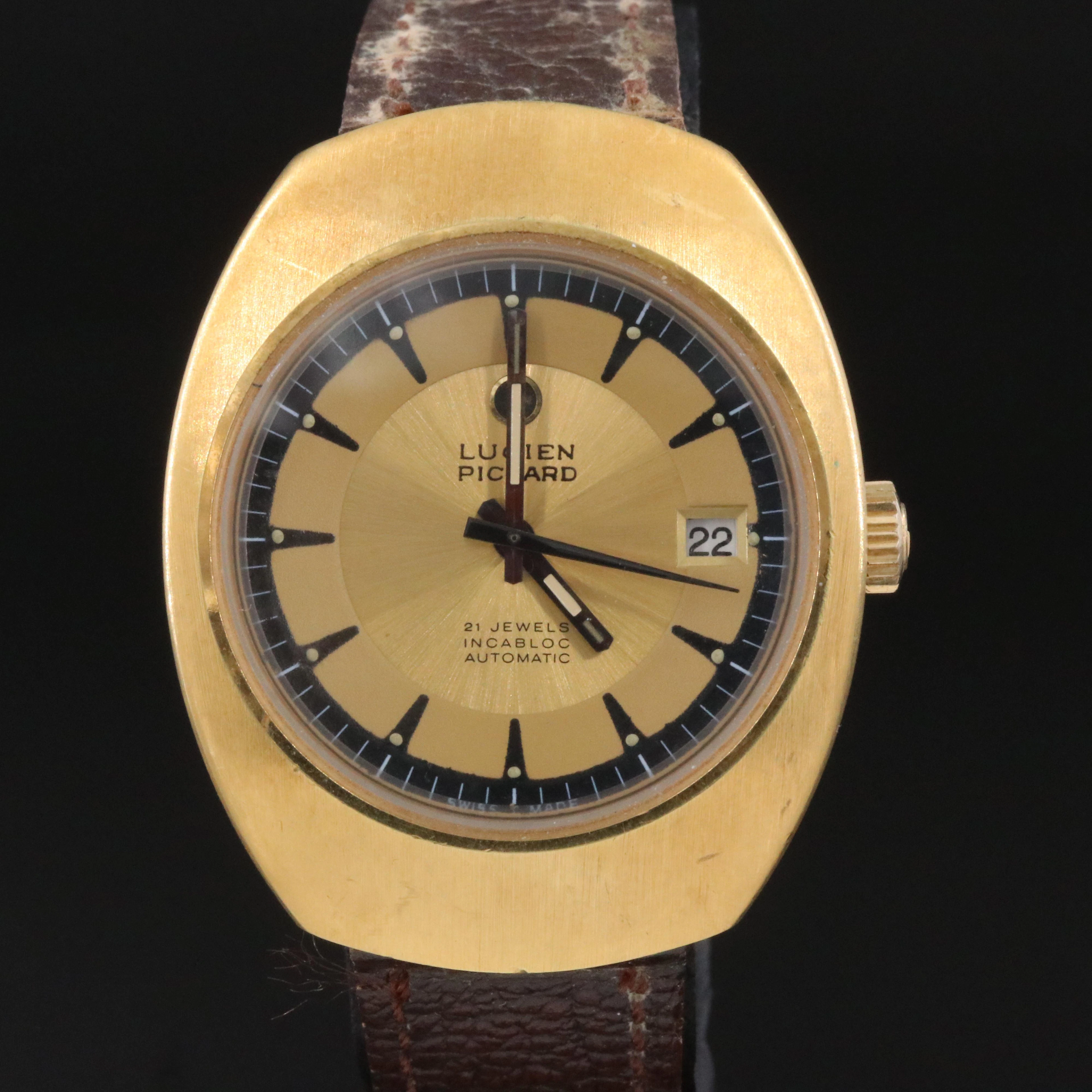 Lucien Piccard Diablot Collection Gold-Tone Dress Watch